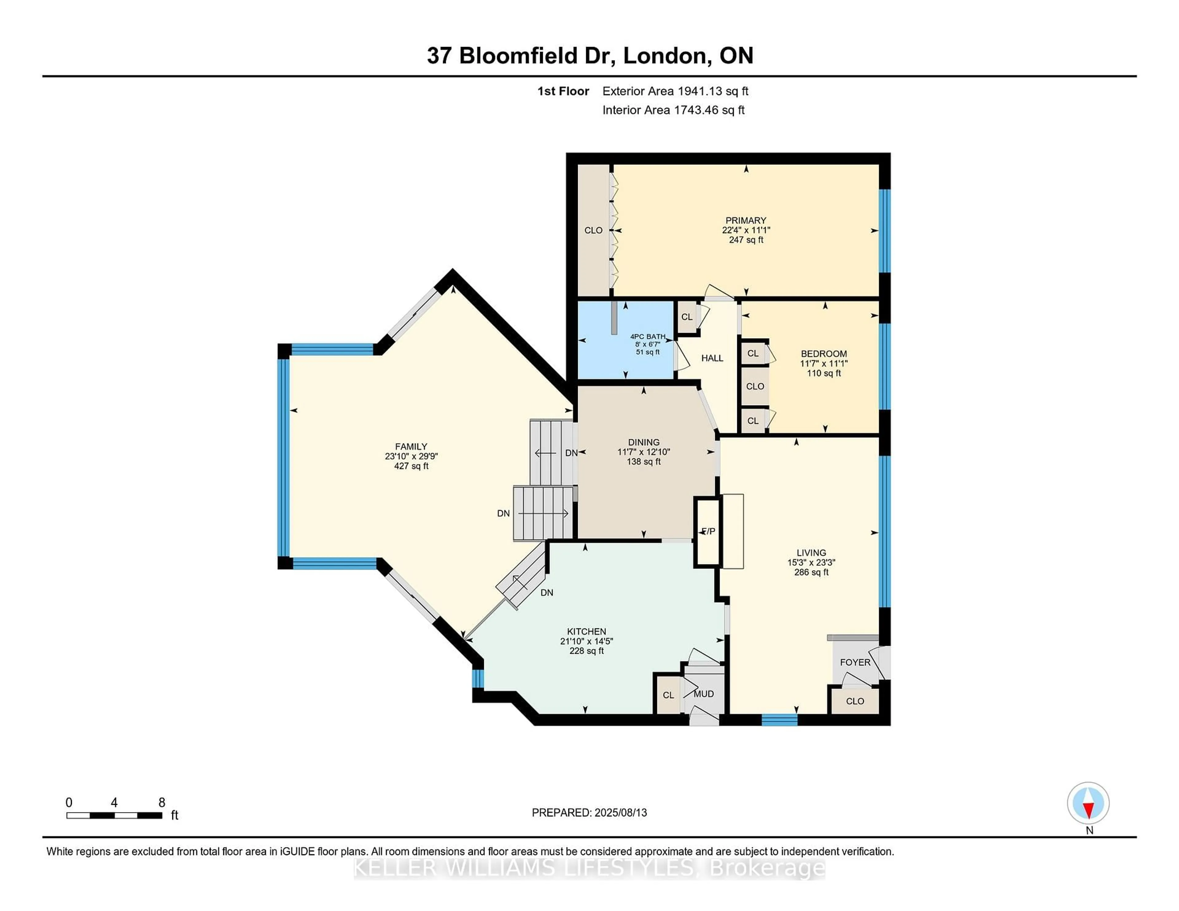 Floor plan for 37 Bloomfield Dr, London North Ontario N6G 1P2