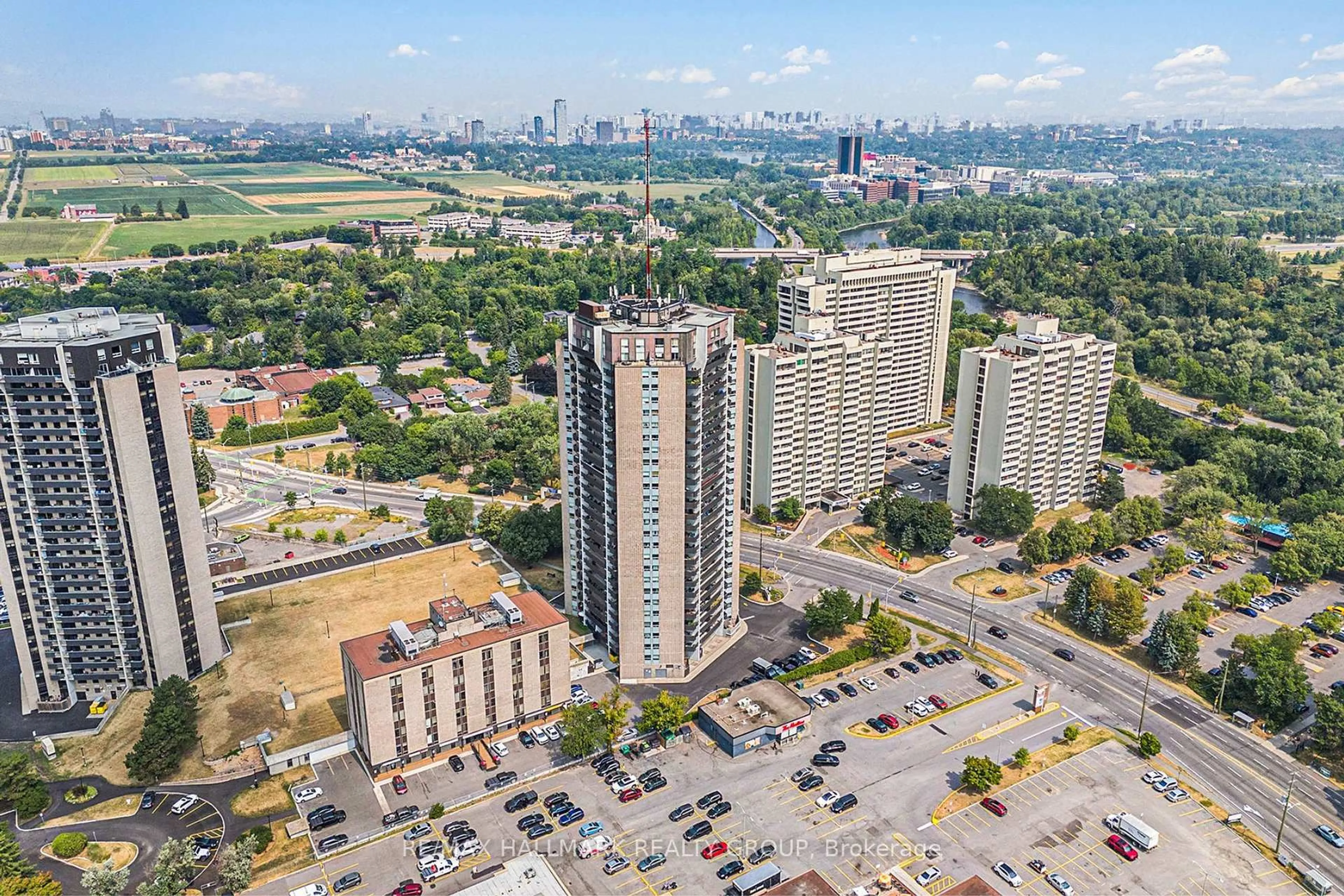 A pic from outside/outdoor area/front of a property/back of a property/a pic from drone, city buildings view from balcony for 1380 Prince Of Wales Dr #7, Ottawa Ontario K2C 3N5
