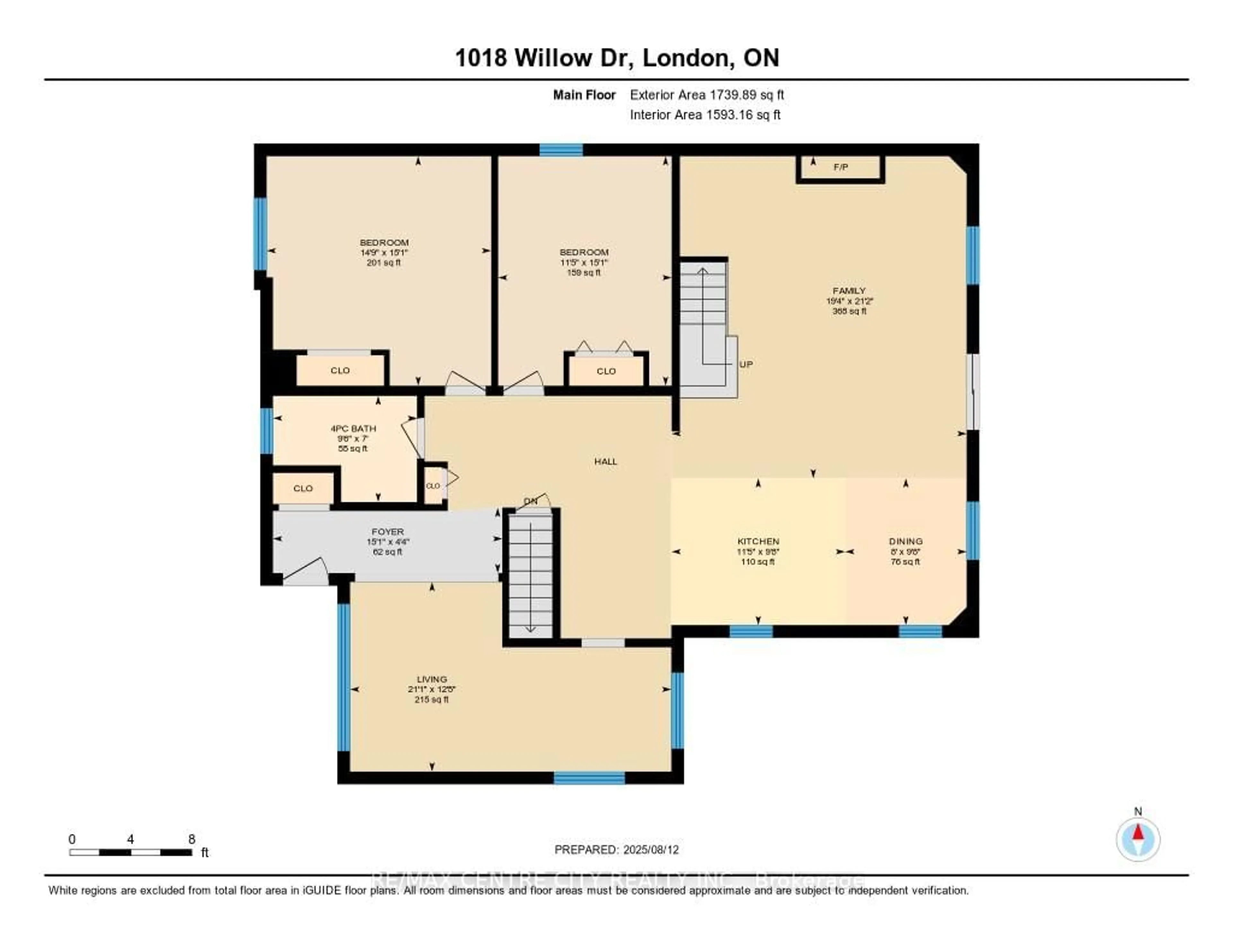 Floor plan for 1018 Willow Dr, London South Ontario N6E 1P3