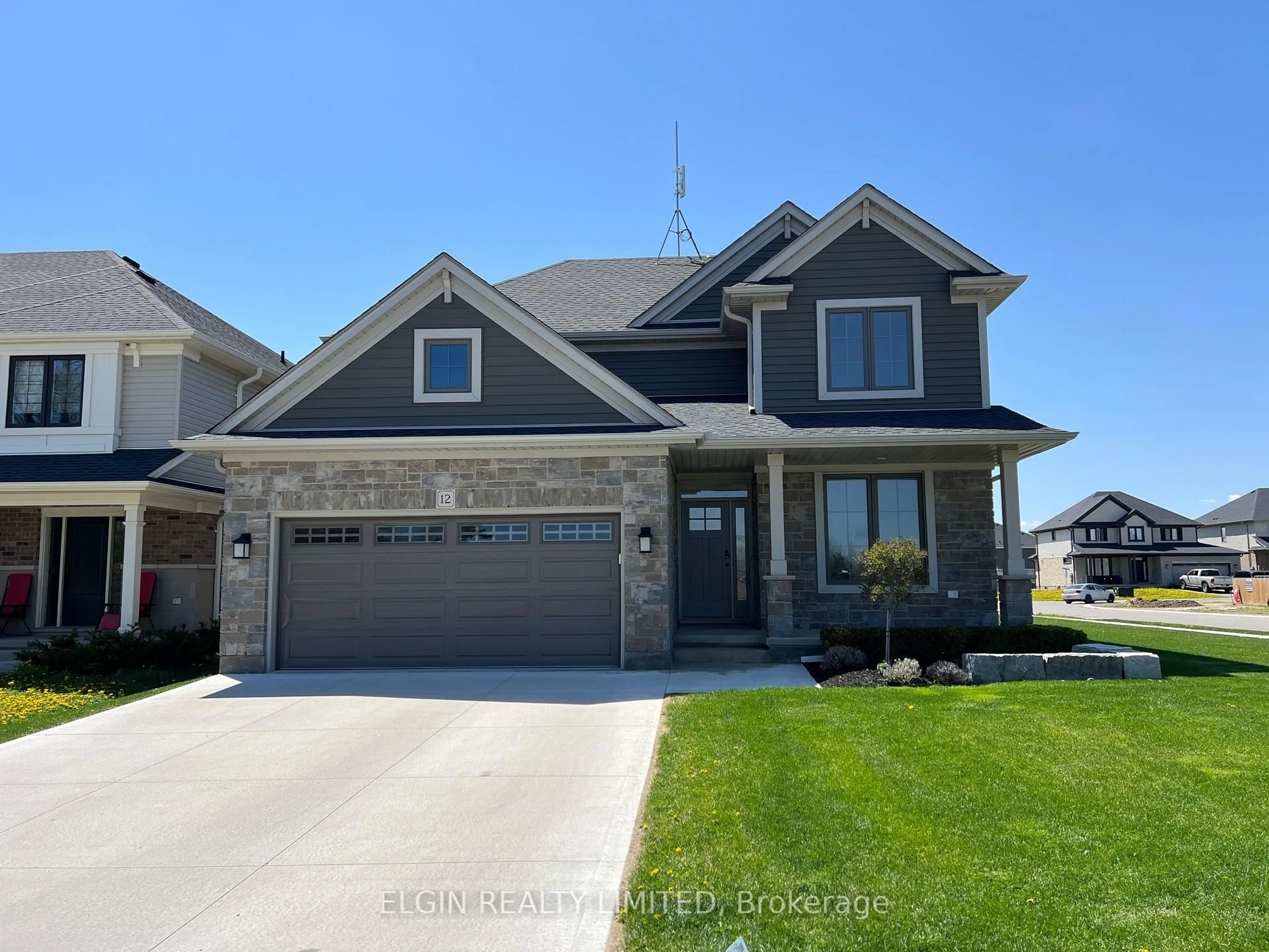 Home with brick exterior material, street for 12 Braun Ave, Tillsonburg Ontario N4G 0K5