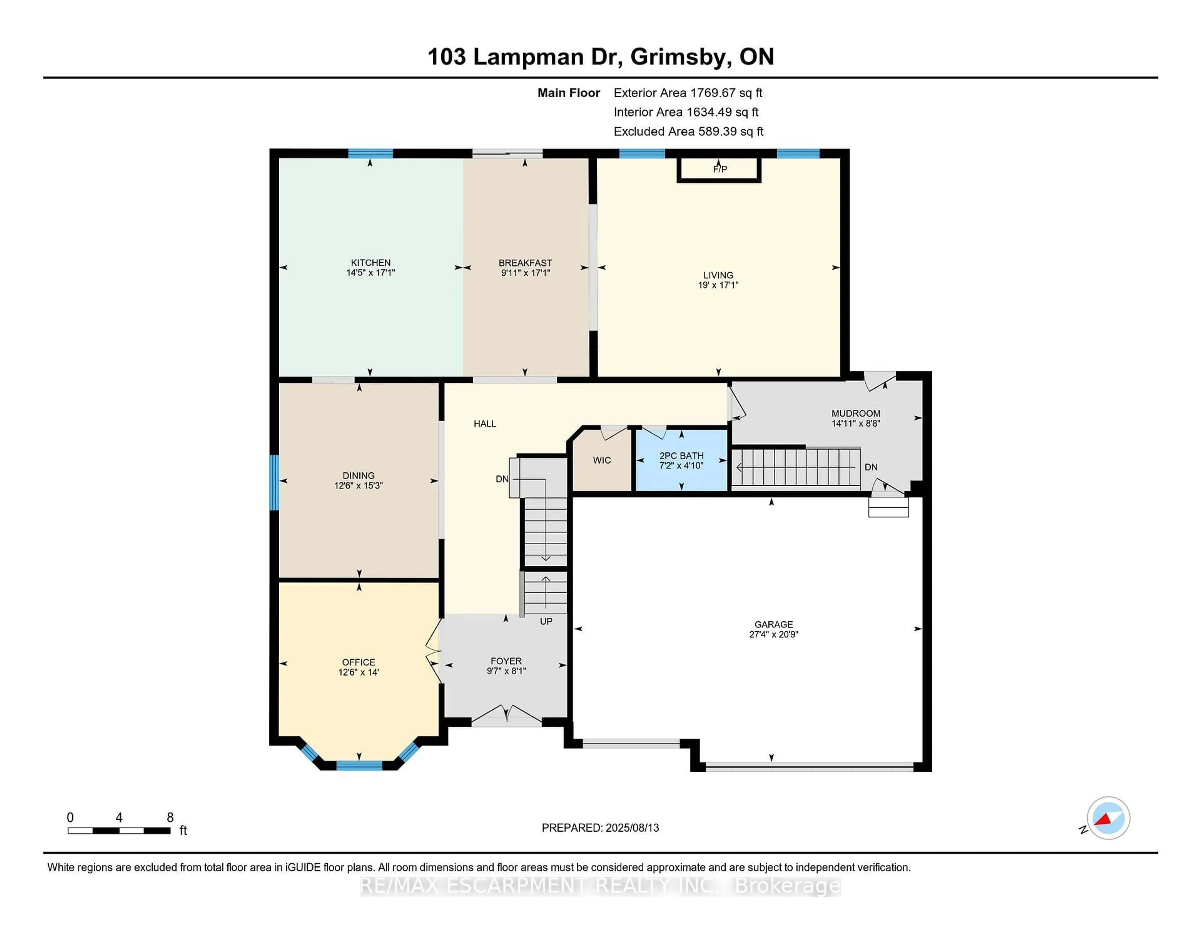 Floor plan for 103 Lampman Dr, Grimsby Ontario L3M 0E7