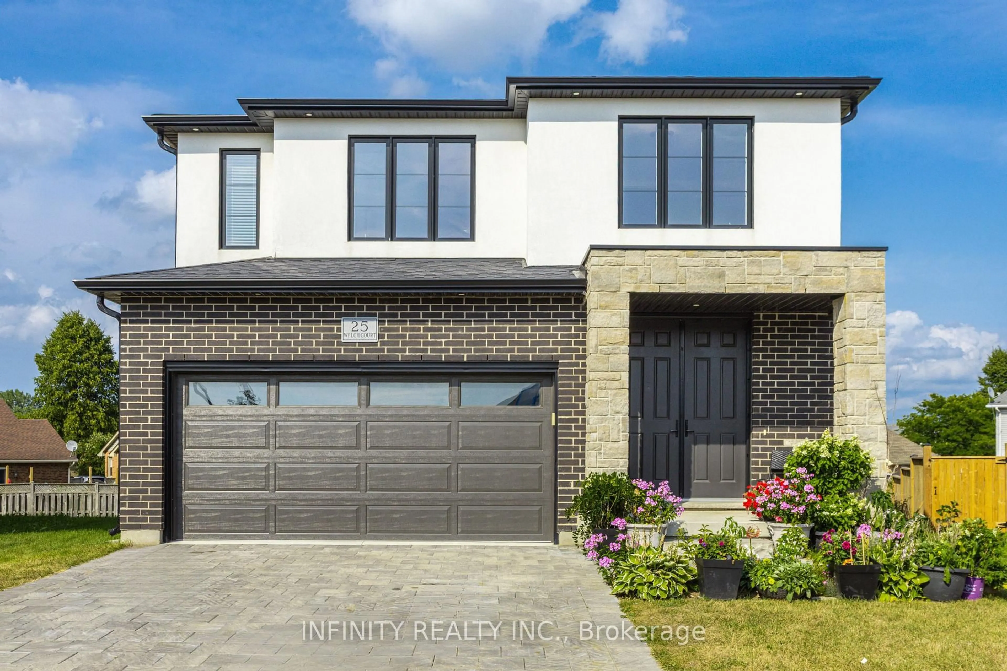 Home with brick exterior material, street for 25 Welch Crt, St. Thomas Ontario N5R 0M1