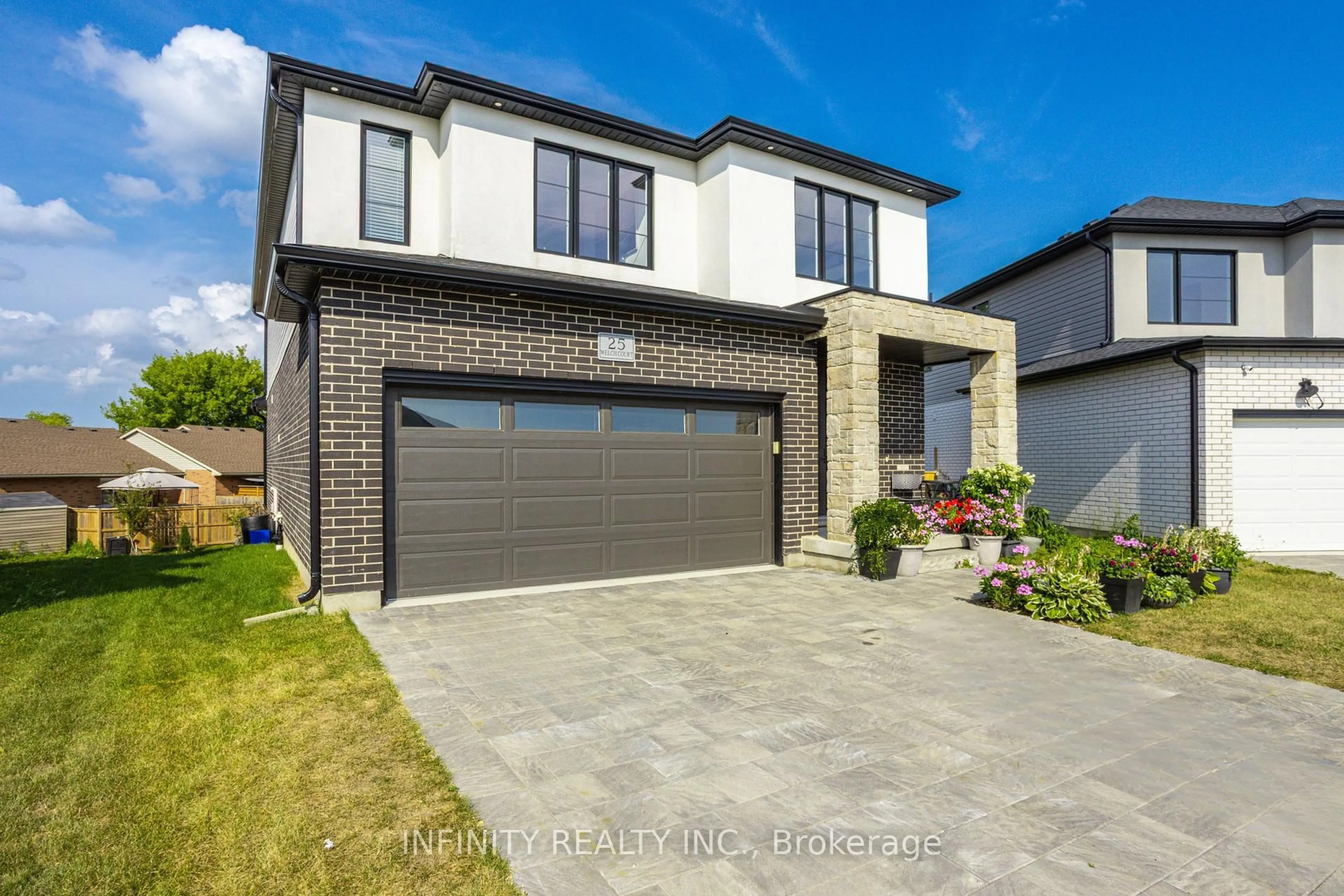Home with brick exterior material, street for 25 Welch Crt, St. Thomas Ontario N5R 0M1