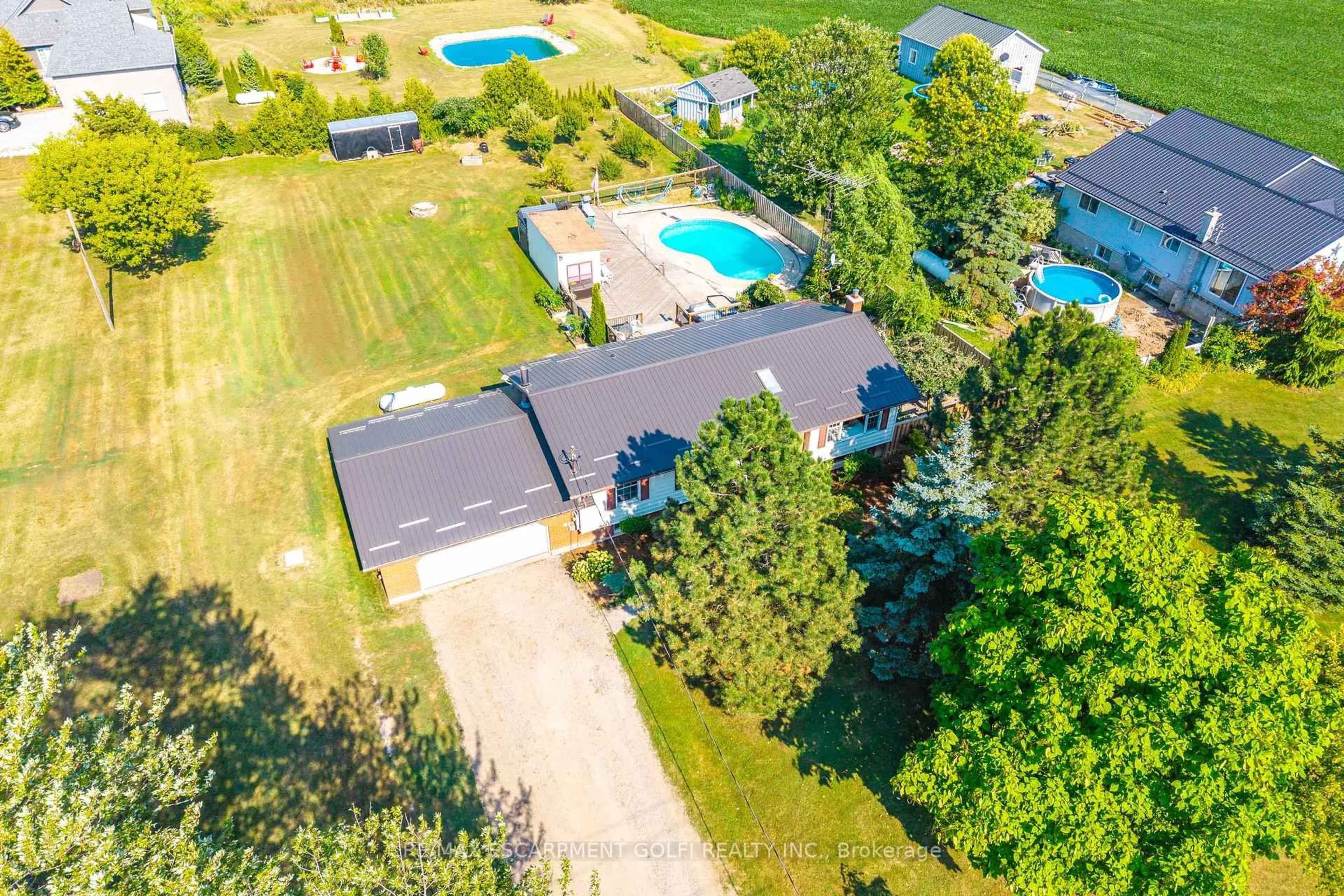 A pic from outside/outdoor area/front of a property/back of a property/a pic from drone, water/lake/river/ocean view for 260 Decewsville Rd, Haldimand Ontario L0S 1J0