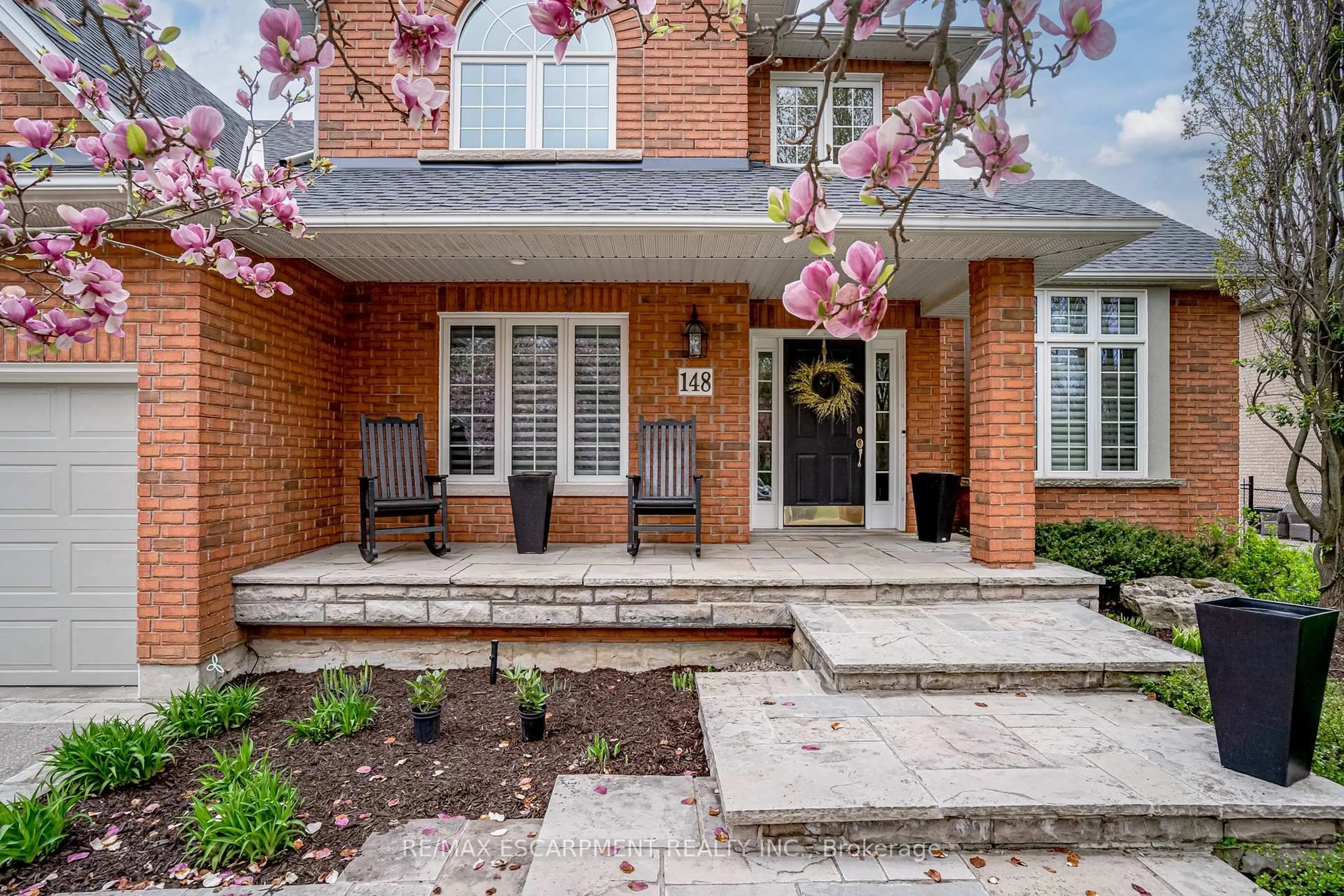Home with brick exterior material, street for 148 Foxridge Dr, Hamilton Ontario L9G 5B9
