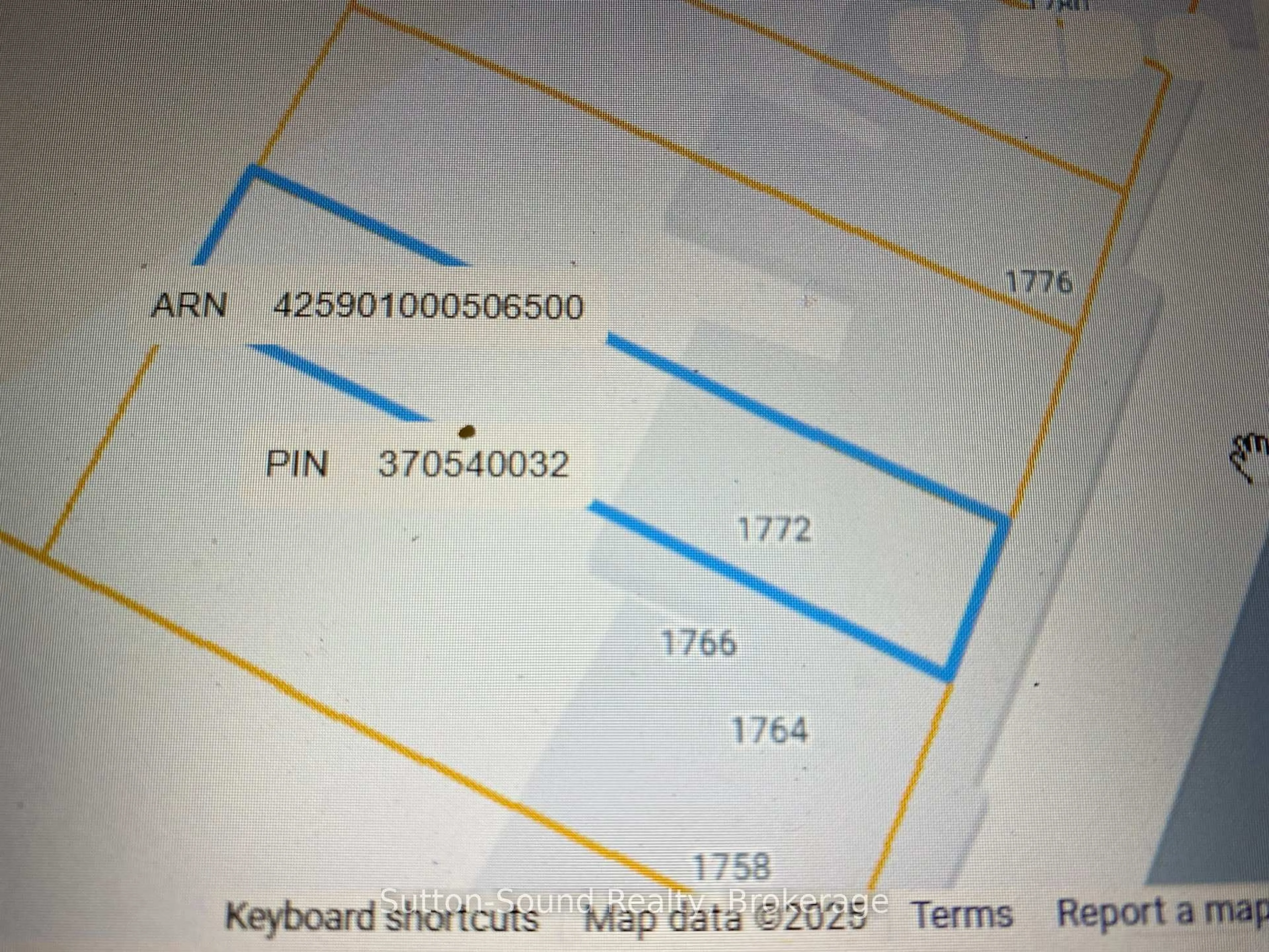 Picture of a map for 1766 3rd Ave, Owen Sound Ontario N4K 2M4