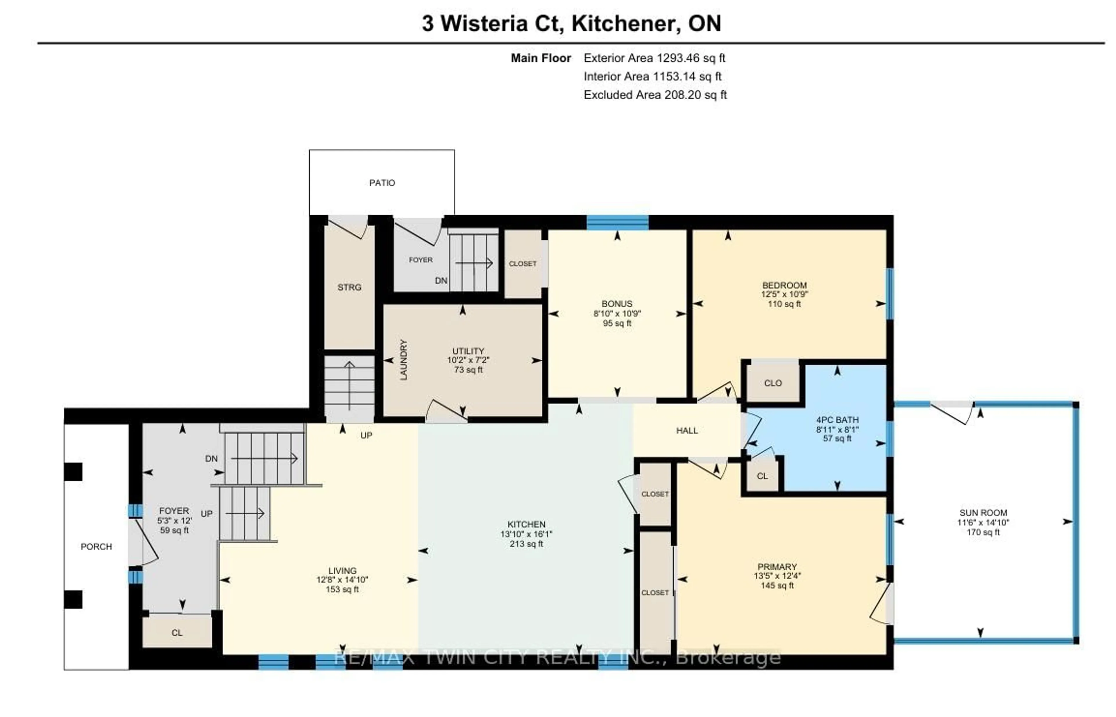 Floor plan for 3 Wisteria Crt, Kitchener Ontario N2E 3T4