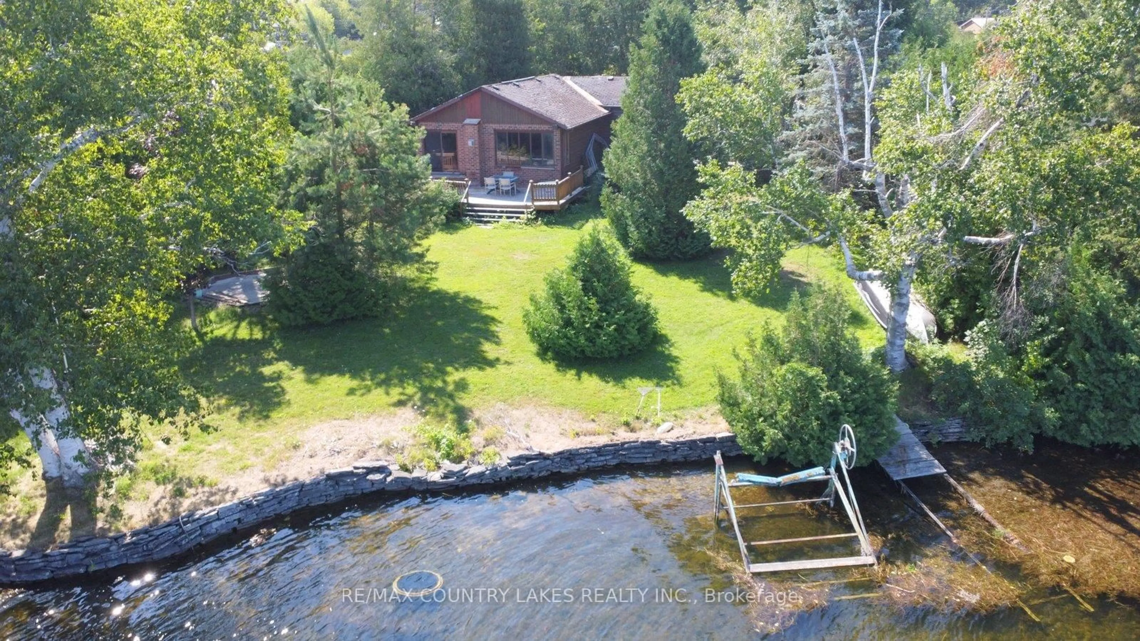 A pic from outside/outdoor area/front of a property/back of a property/a pic from drone, water/lake/river/ocean view for 163 Driftwood Shores Rd, Kawartha Lakes Ontario K0M 2B0