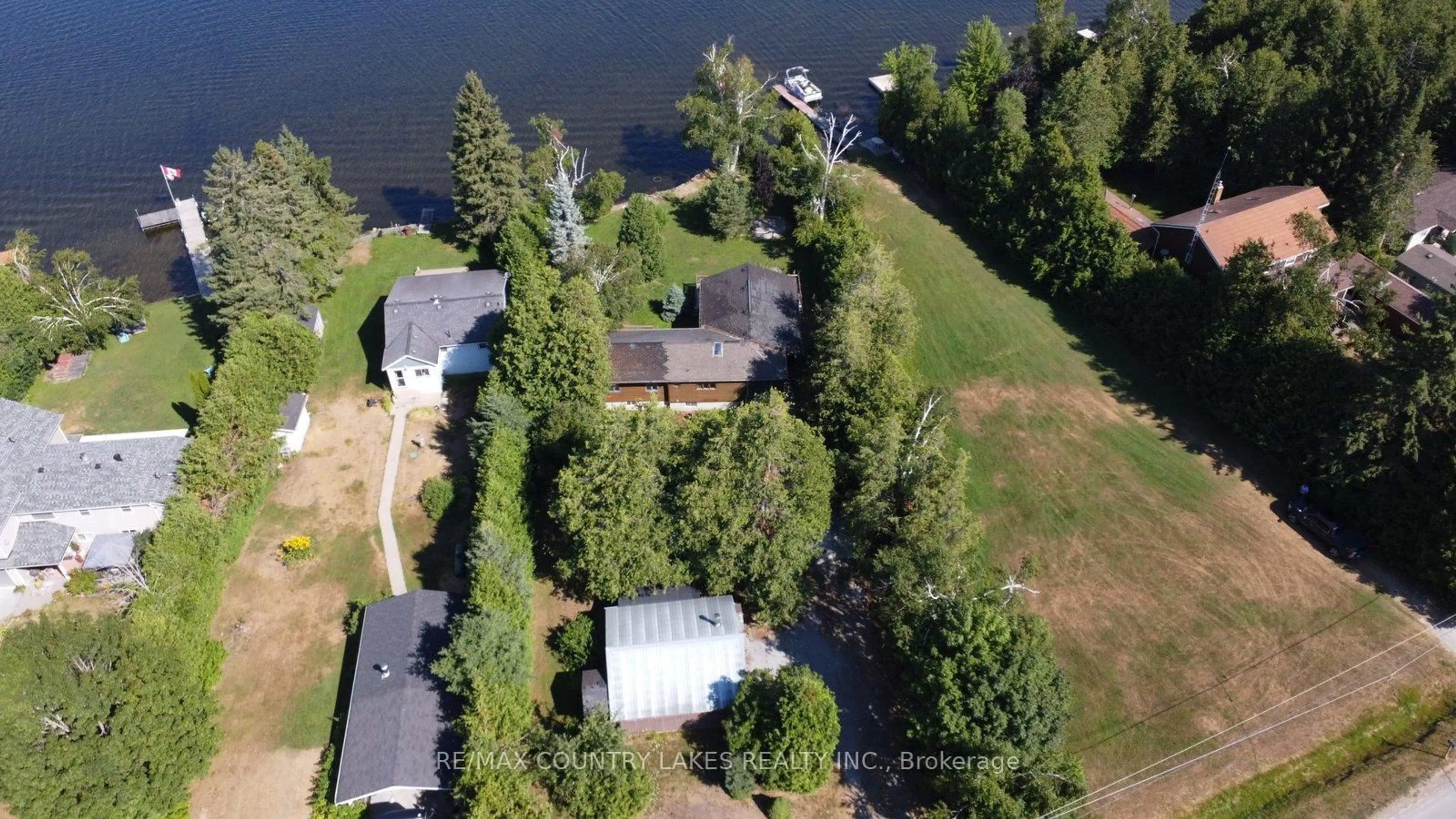 A pic from outside/outdoor area/front of a property/back of a property/a pic from drone, water/lake/river/ocean view for 163 Driftwood Shores Rd, Kawartha Lakes Ontario K0M 2B0