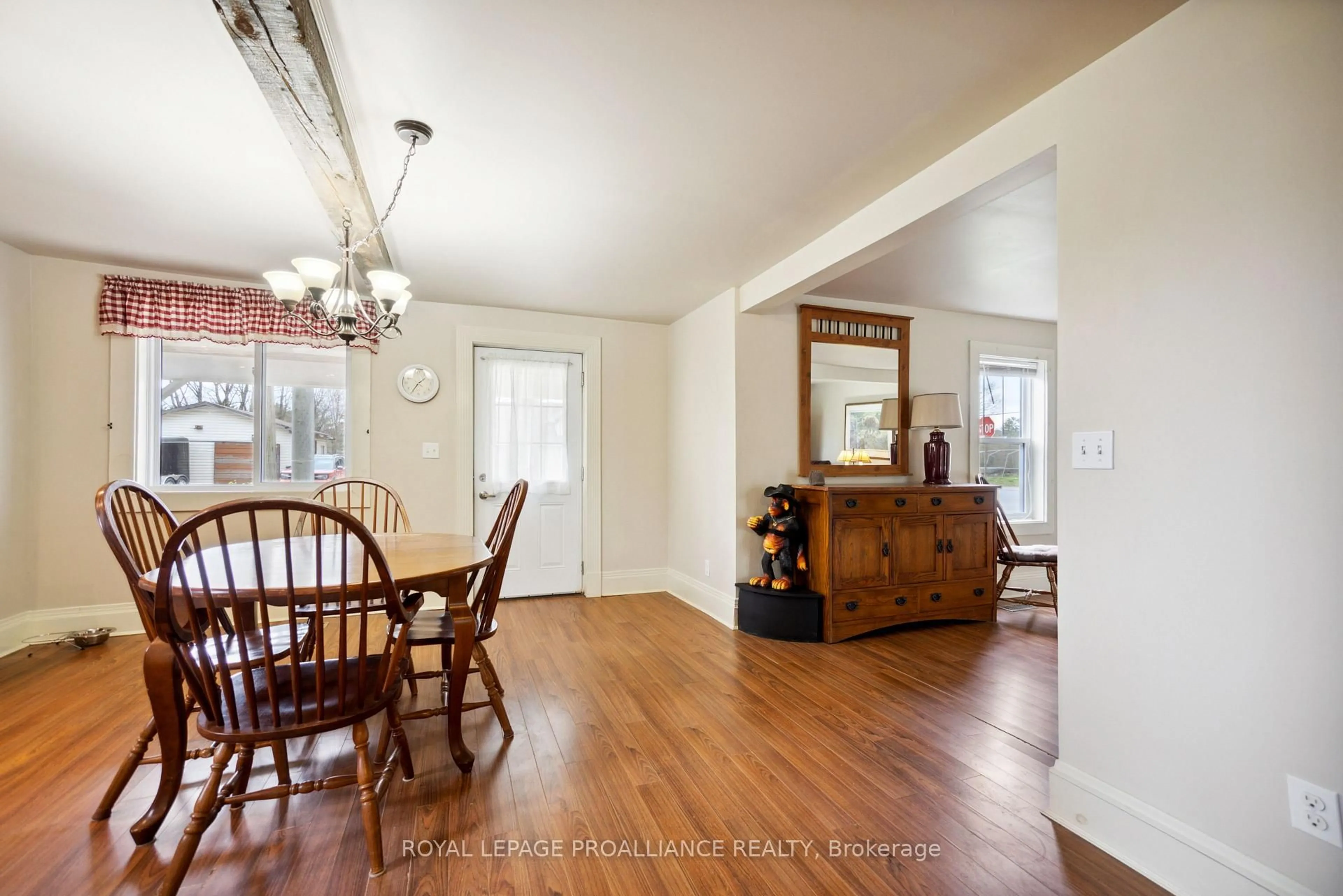 Dining room, wood/laminate floor for 6 Clement St, Kaladar Ontario K0H 1P0