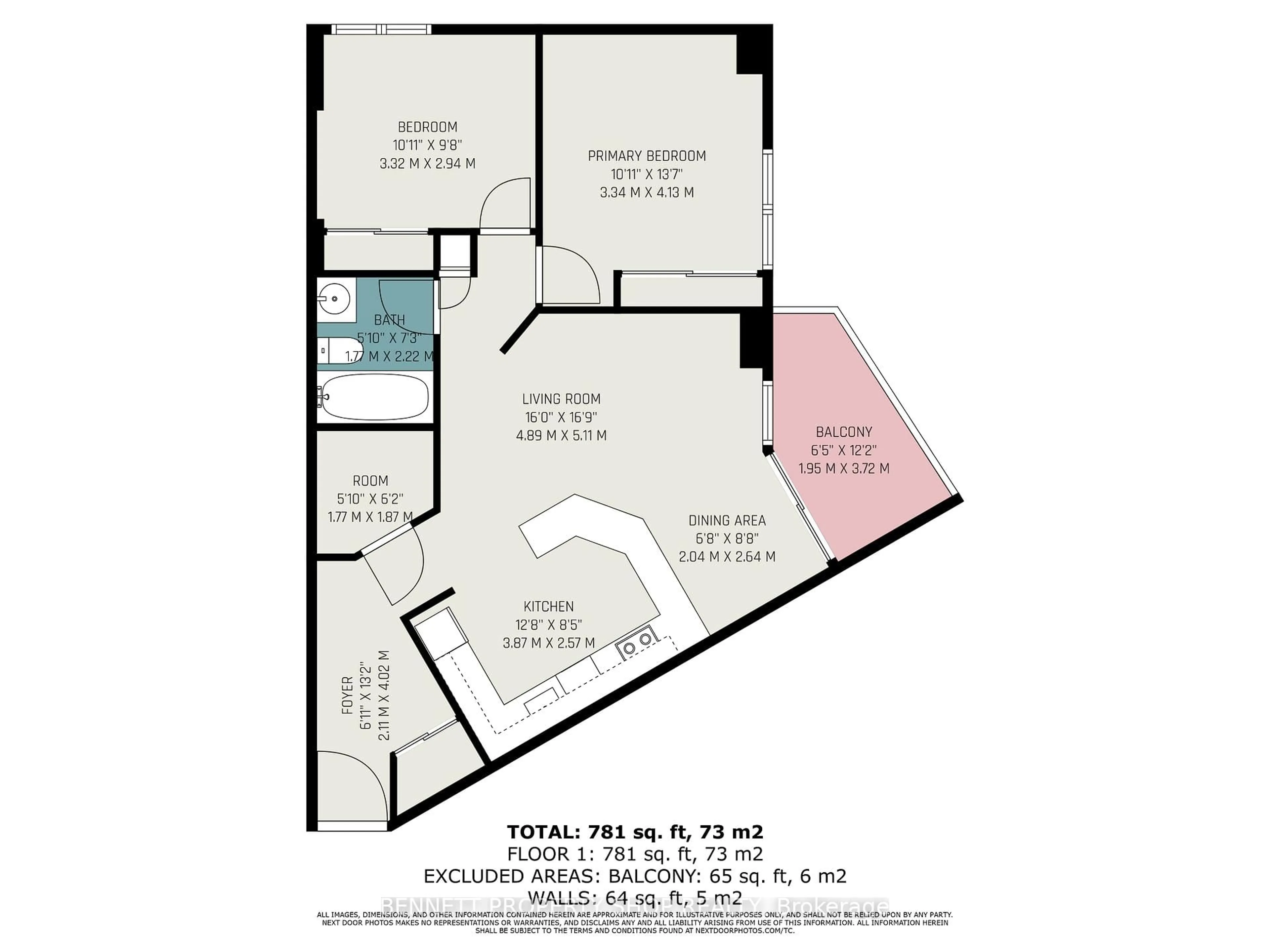 Floor plan for 900 Dynes Rd #2209, Ottawa Ontario K2C 3L6