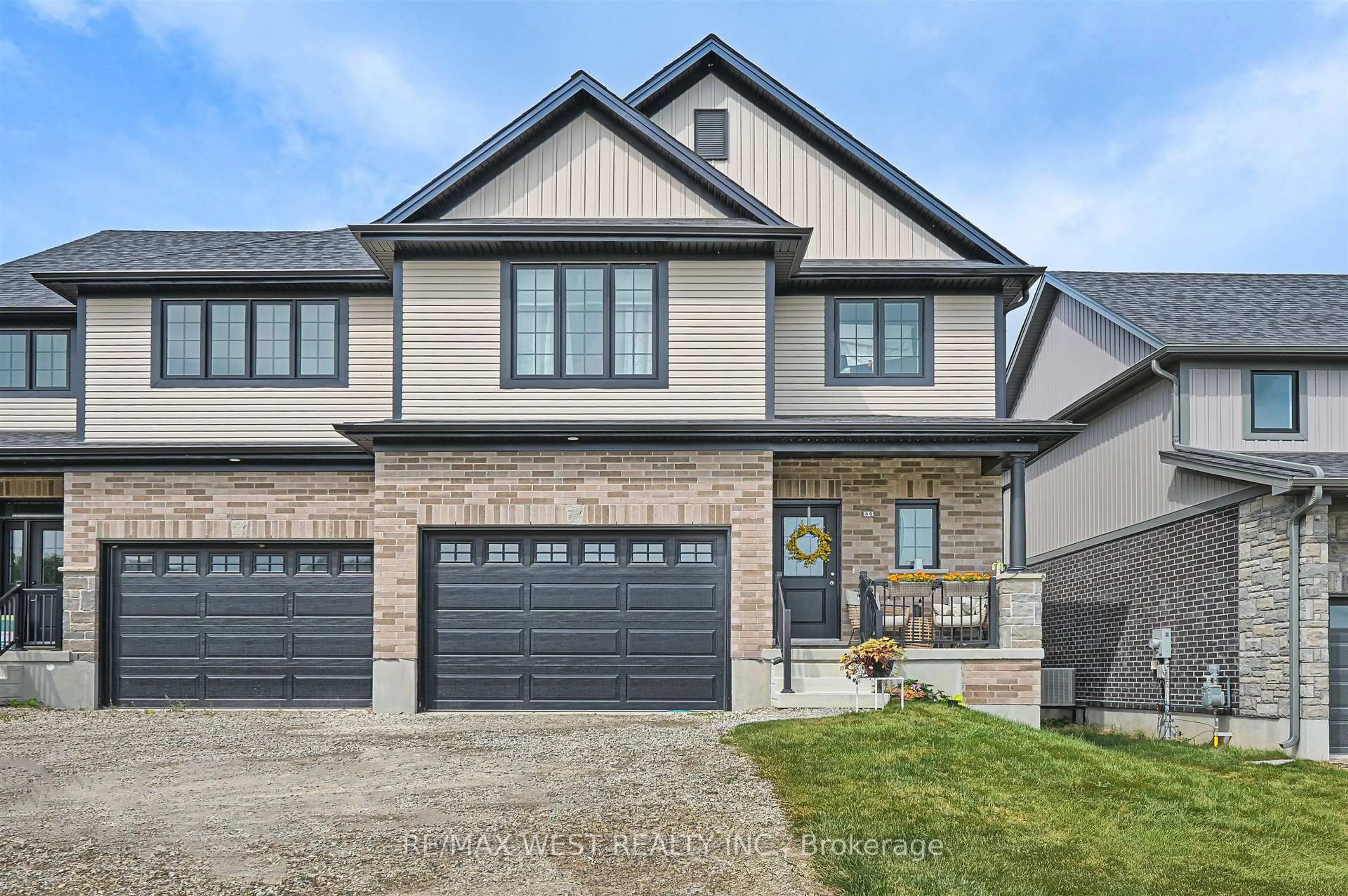 Home with brick exterior material, street for 80 Mill Race Cres, Woolwich Ontario N0B 2N0