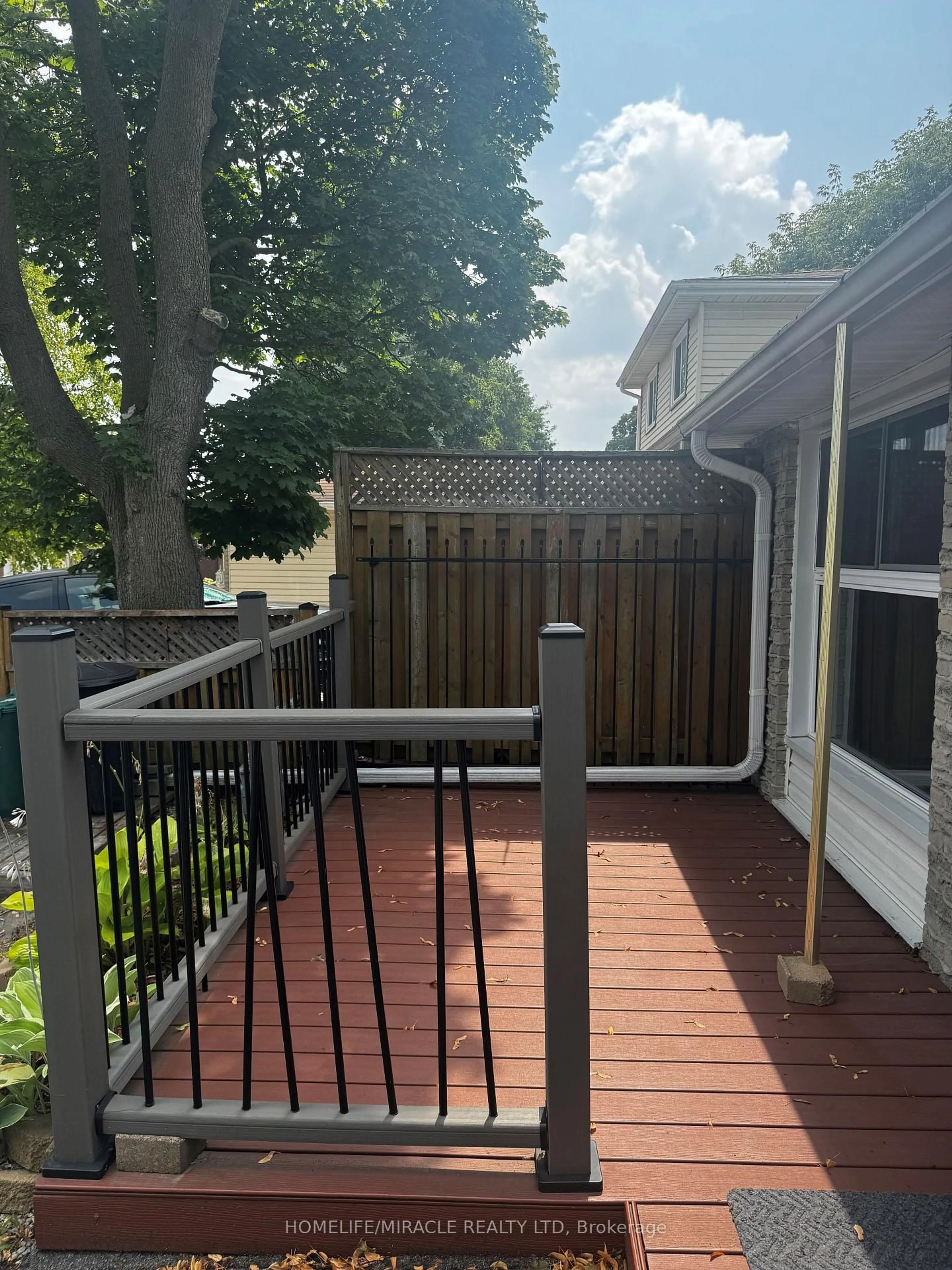 Patio, city buildings view from balcony for 230 Linden Dr, Cambridge Ontario N3H 4Y2