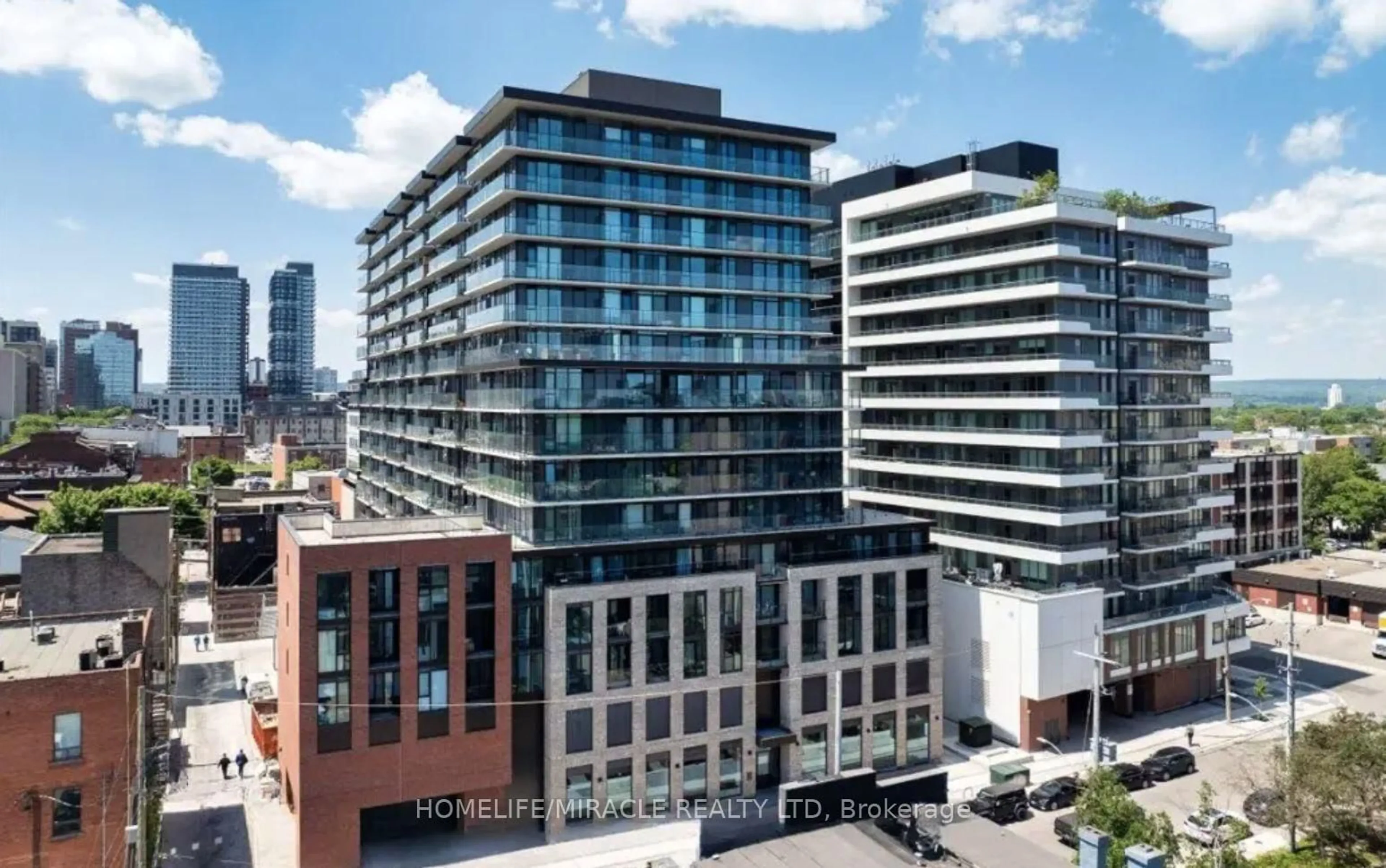 A pic from outside/outdoor area/front of a property/back of a property/a pic from drone, city buildings view from balcony for 1 Jarvis St #521, Hamilton Ontario L8R 3J2