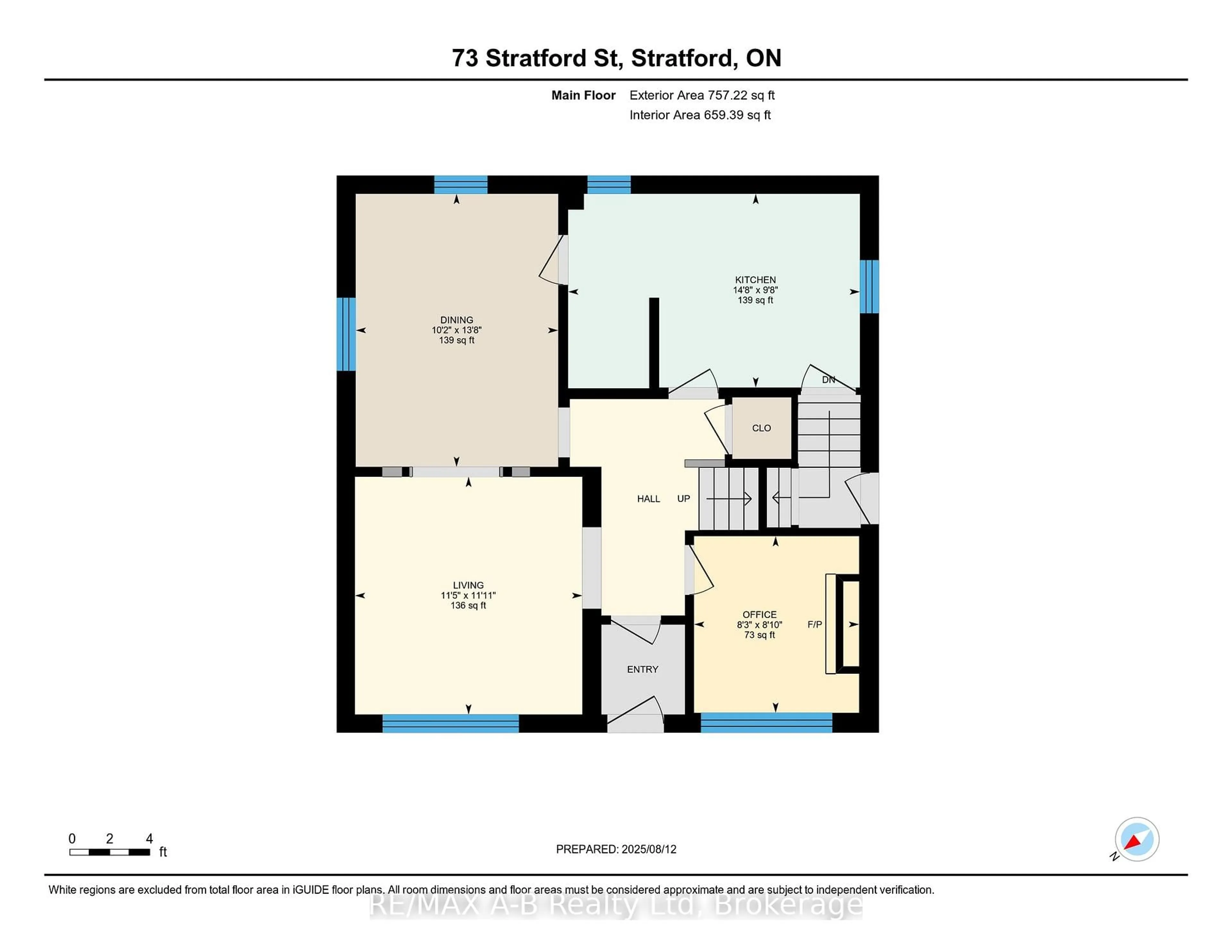 Floor plan for 73 Stratford St, Stratford Ontario N5A 2H7