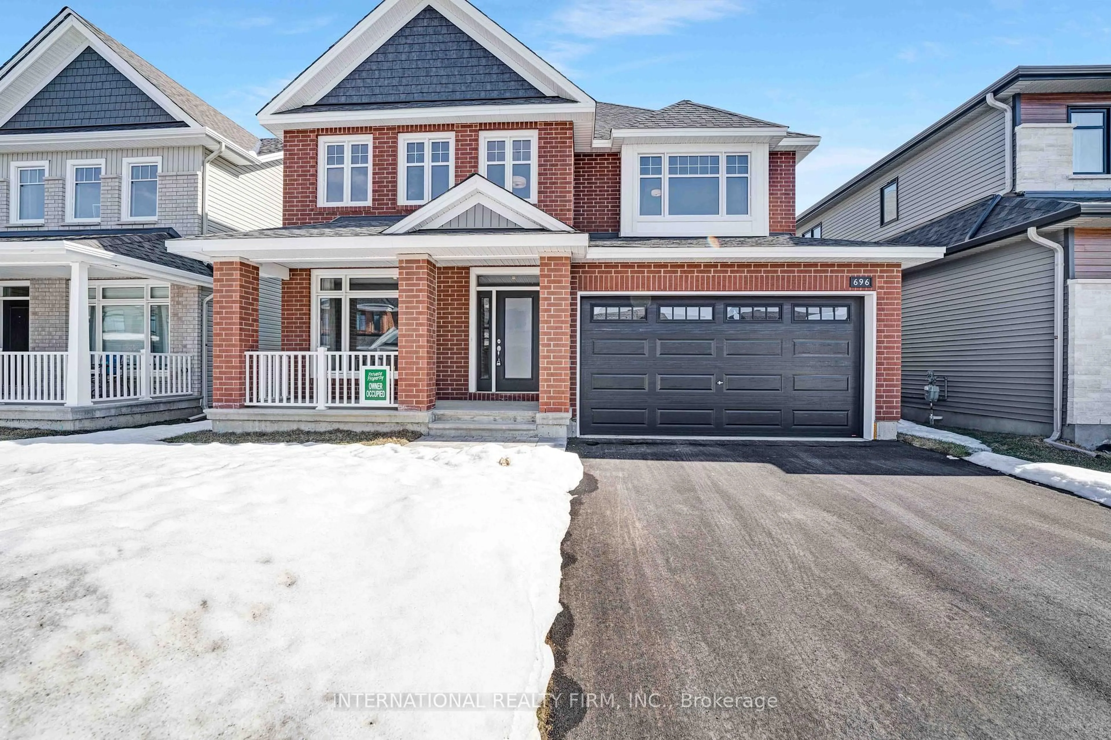 Home with brick exterior material, street for 696 Moonflower Cres, Ottawa Ontario K1T 0X8