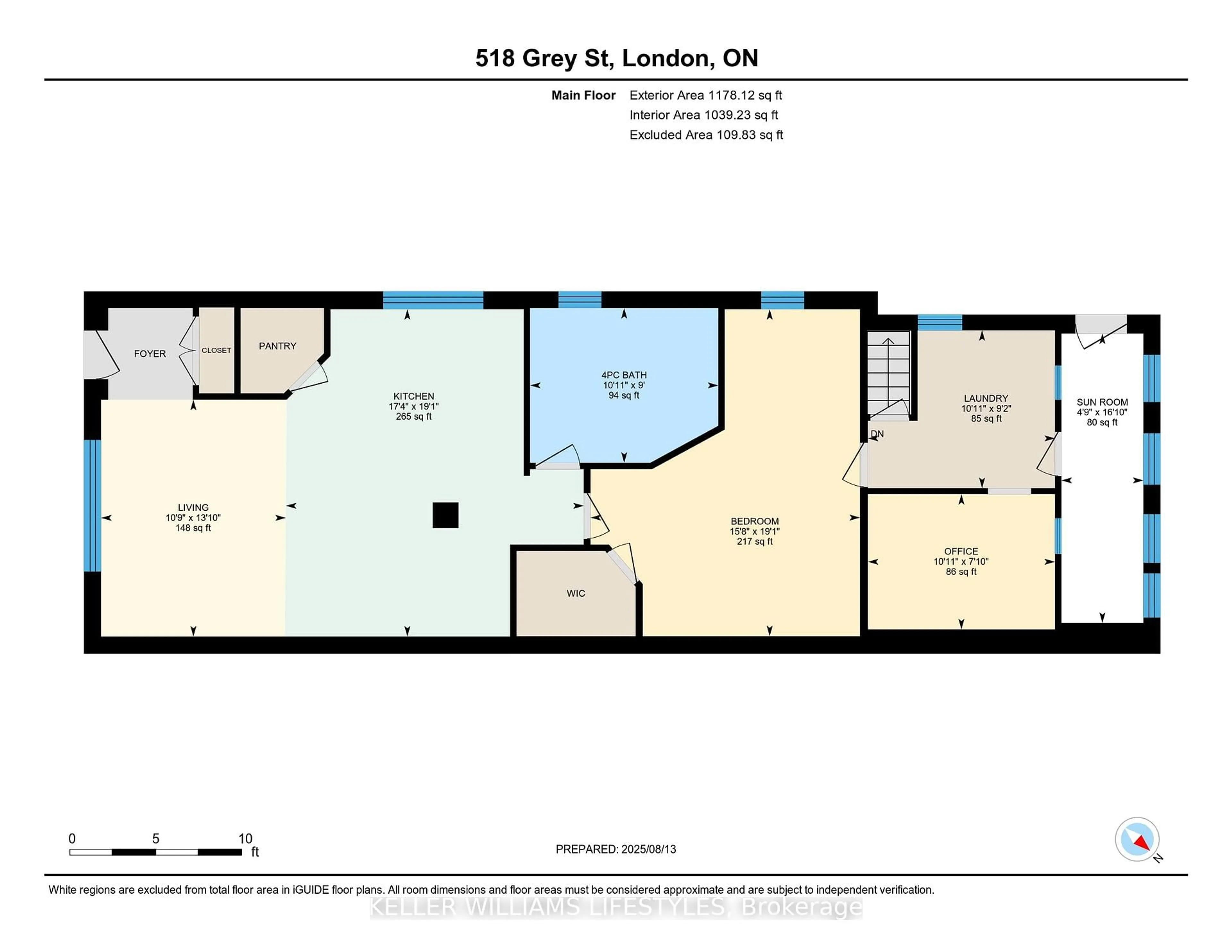 Floor plan for 518 Grey St, London East Ontario N6B 1H5