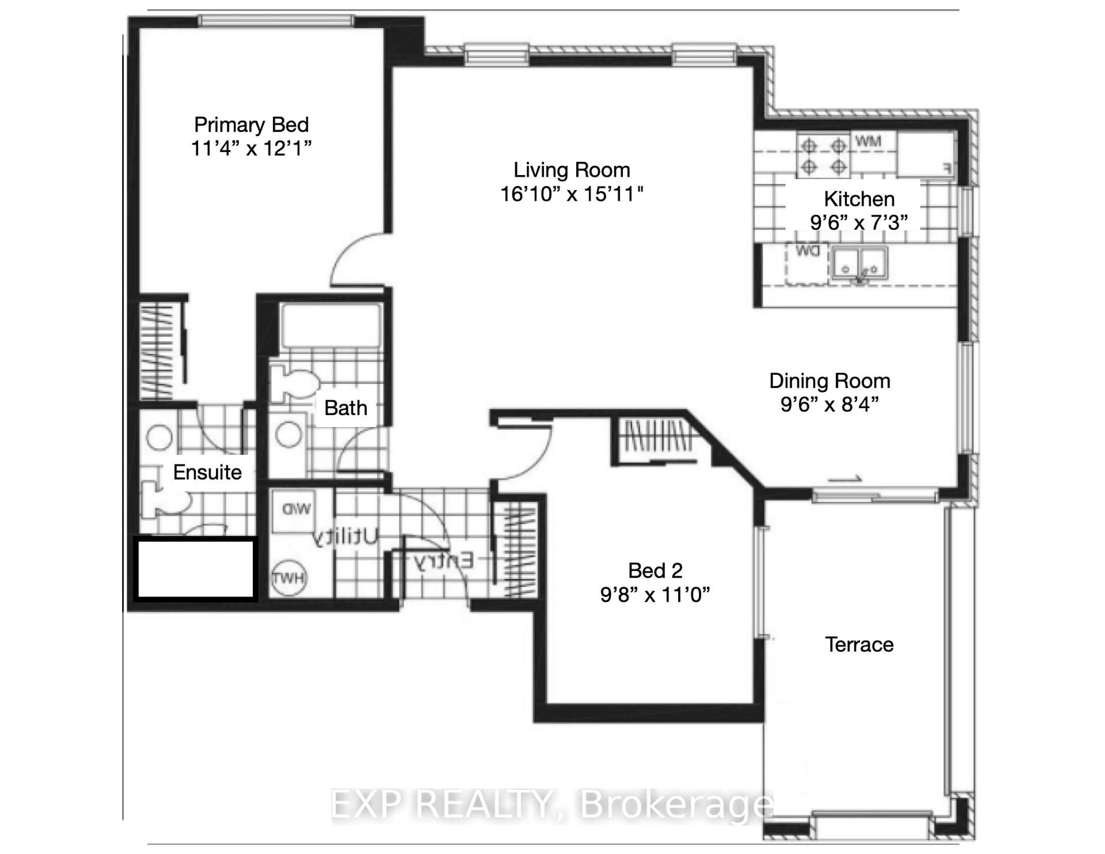 Floor plan for 100 Montblanc Private #304, Ottawa Ontario K1C 0B2
