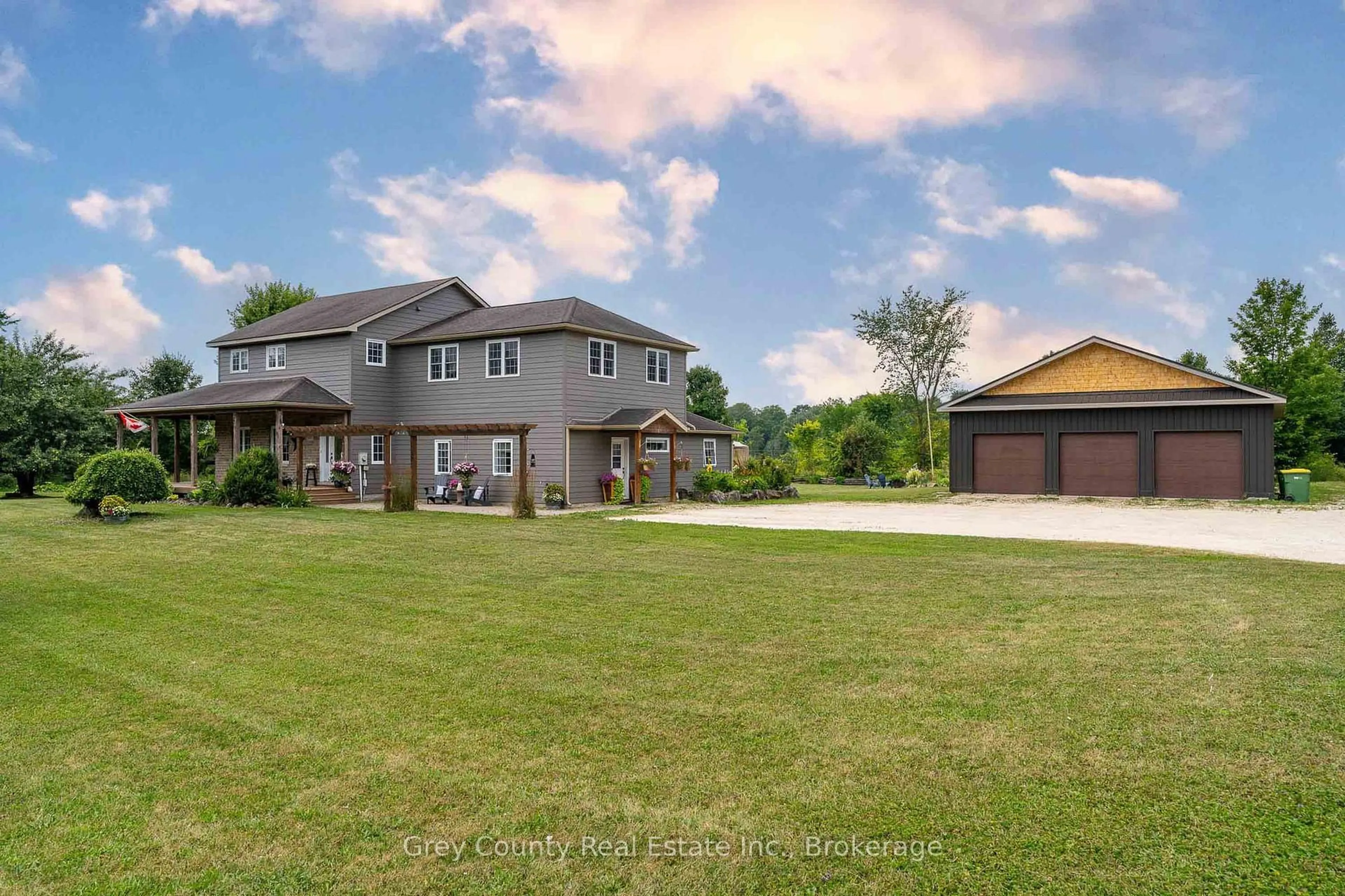 A pic from outside/outdoor area/front of a property/back of a property/a pic from drone, unknown for 135260 9th Line, Grey Highlands Ontario N0C 1H0