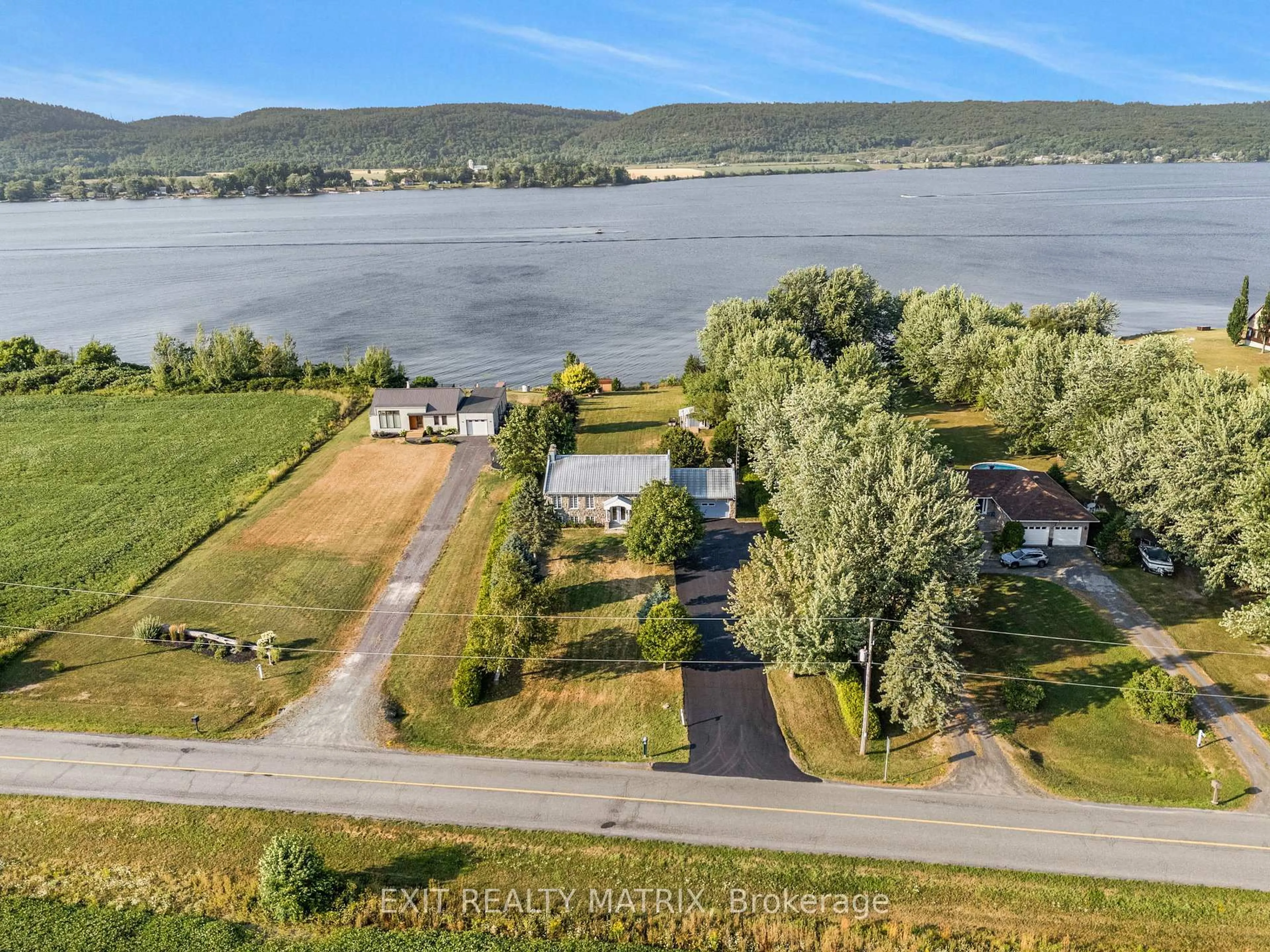 A pic from outside/outdoor area/front of a property/back of a property/a pic from drone, water/lake/river/ocean view for 123 Ch Du Domaine Rd, Alfred and Plantagenet Ontario K0B 1A0