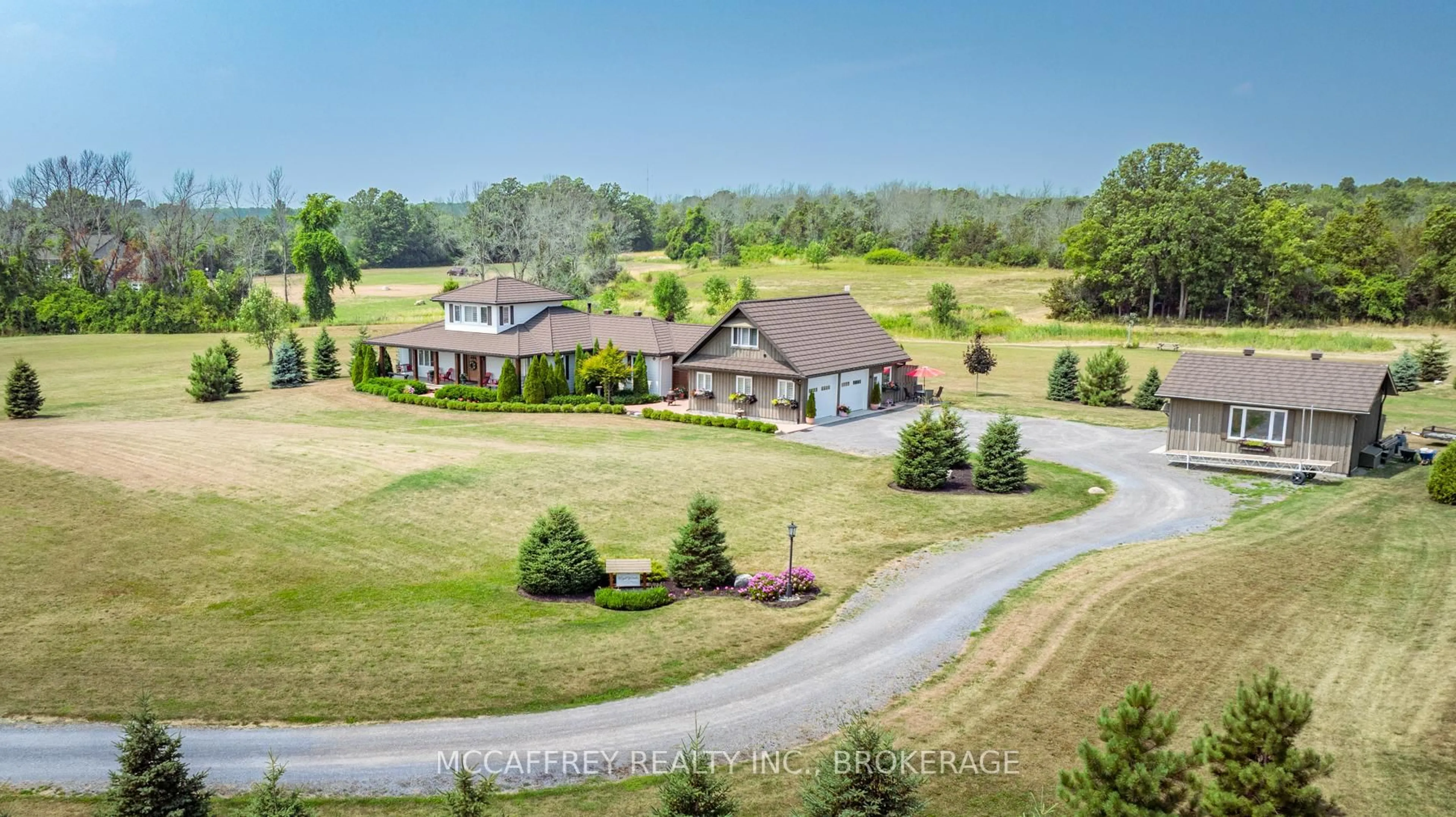 A pic from outside/outdoor area/front of a property/back of a property/a pic from drone, unknown for 4640 County Rd 9, Napanee Ontario K7R 3K8