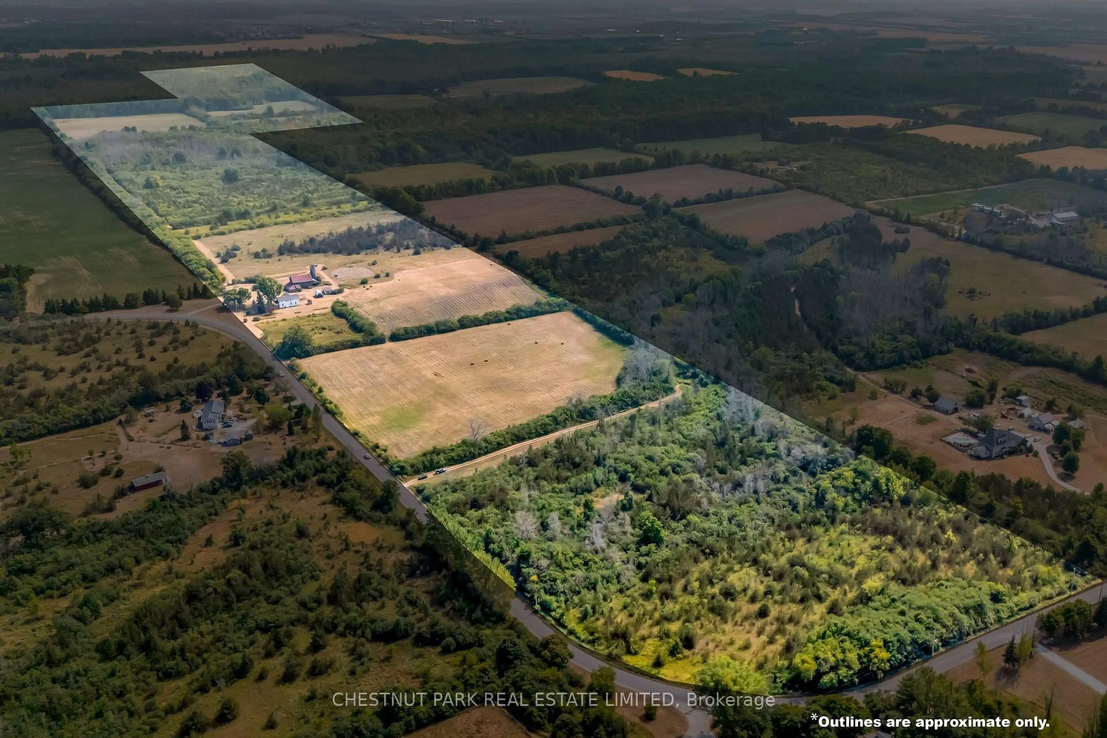 A pic from outside/outdoor area/front of a property/back of a property/a pic from drone, forest/trees view for 403 Closson Rd, Prince Edward County Ontario K0K 2J0