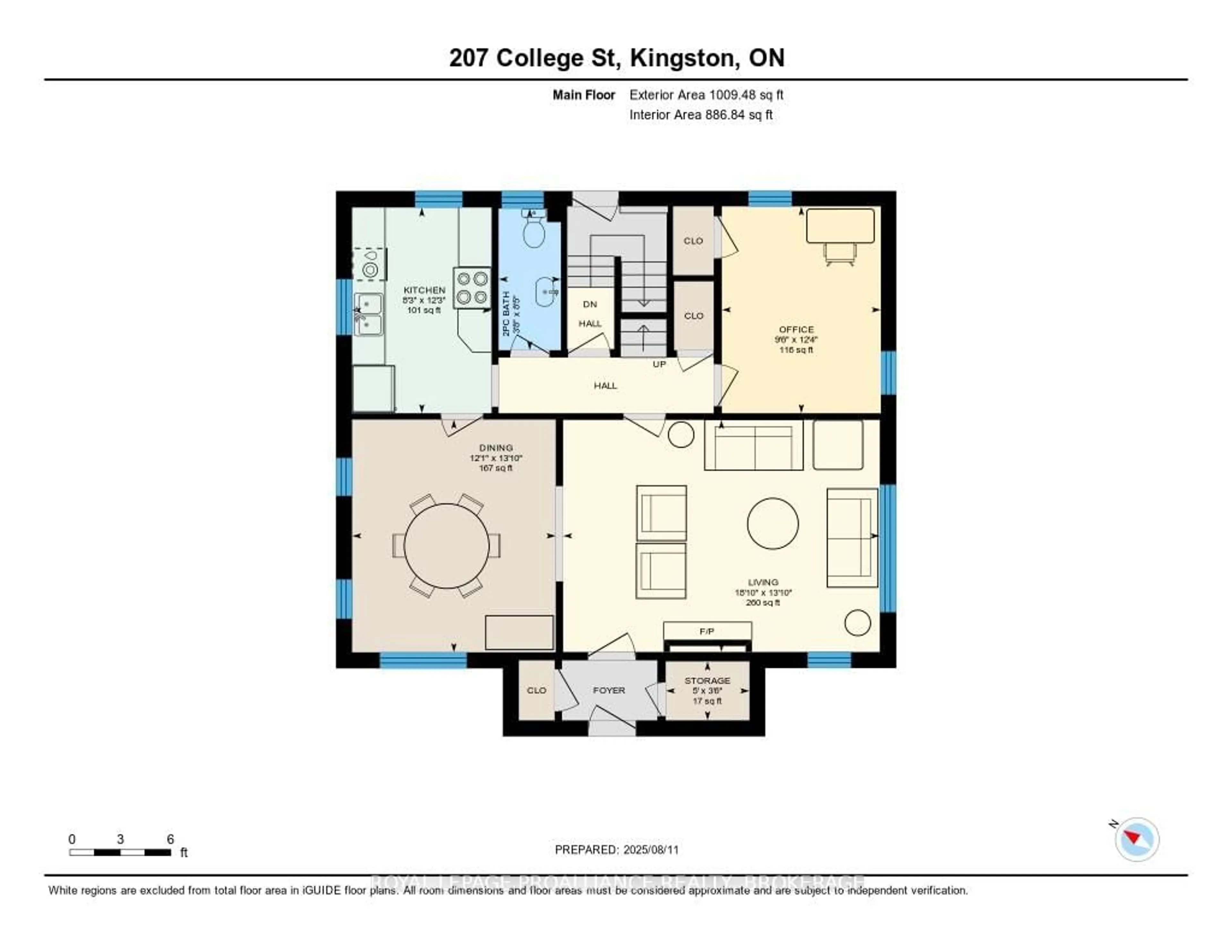 Floor plan for 207 College St, Kingston Ontario K7L 4L9