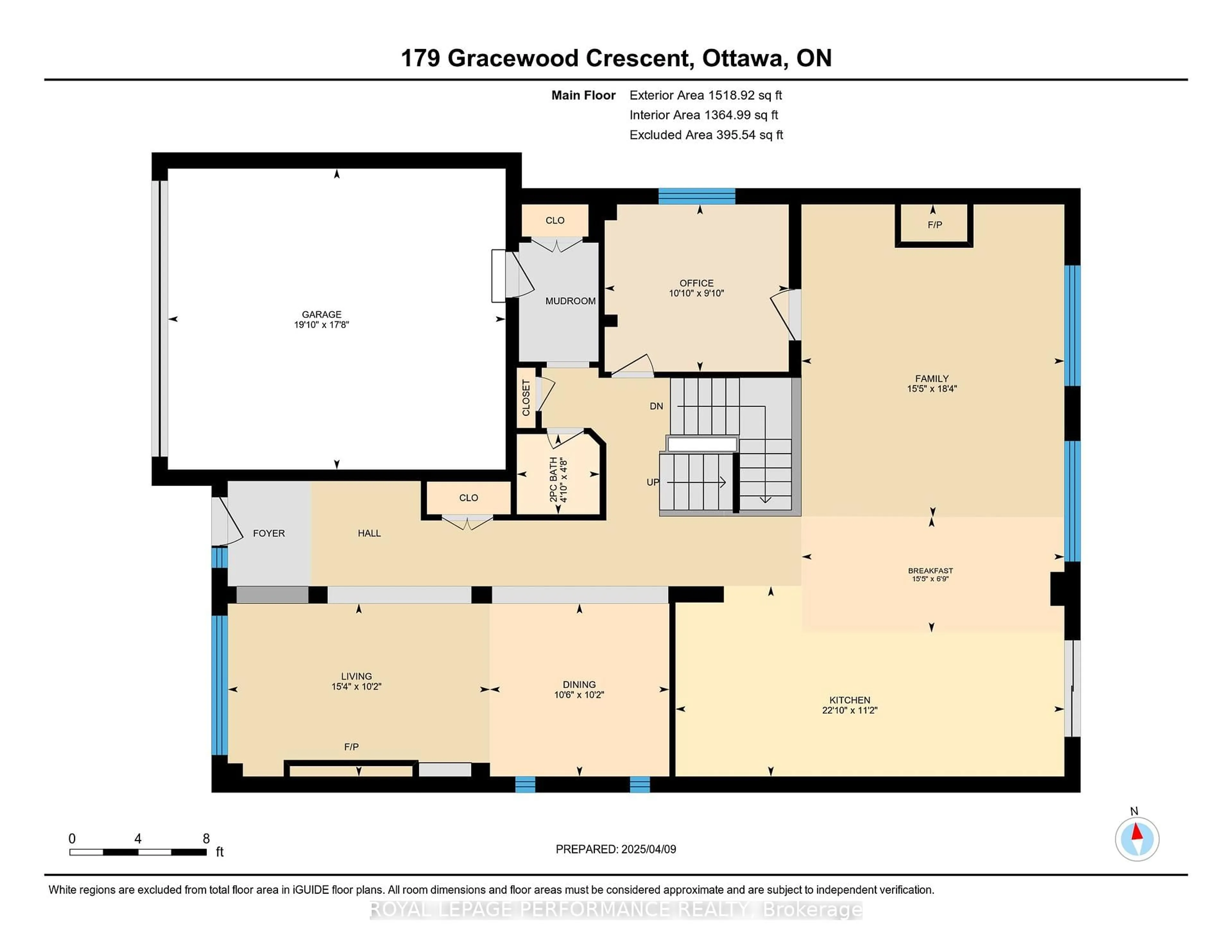 Floor plan for 179 Gracewood Cres, Ottawa Ontario K1T 0J3