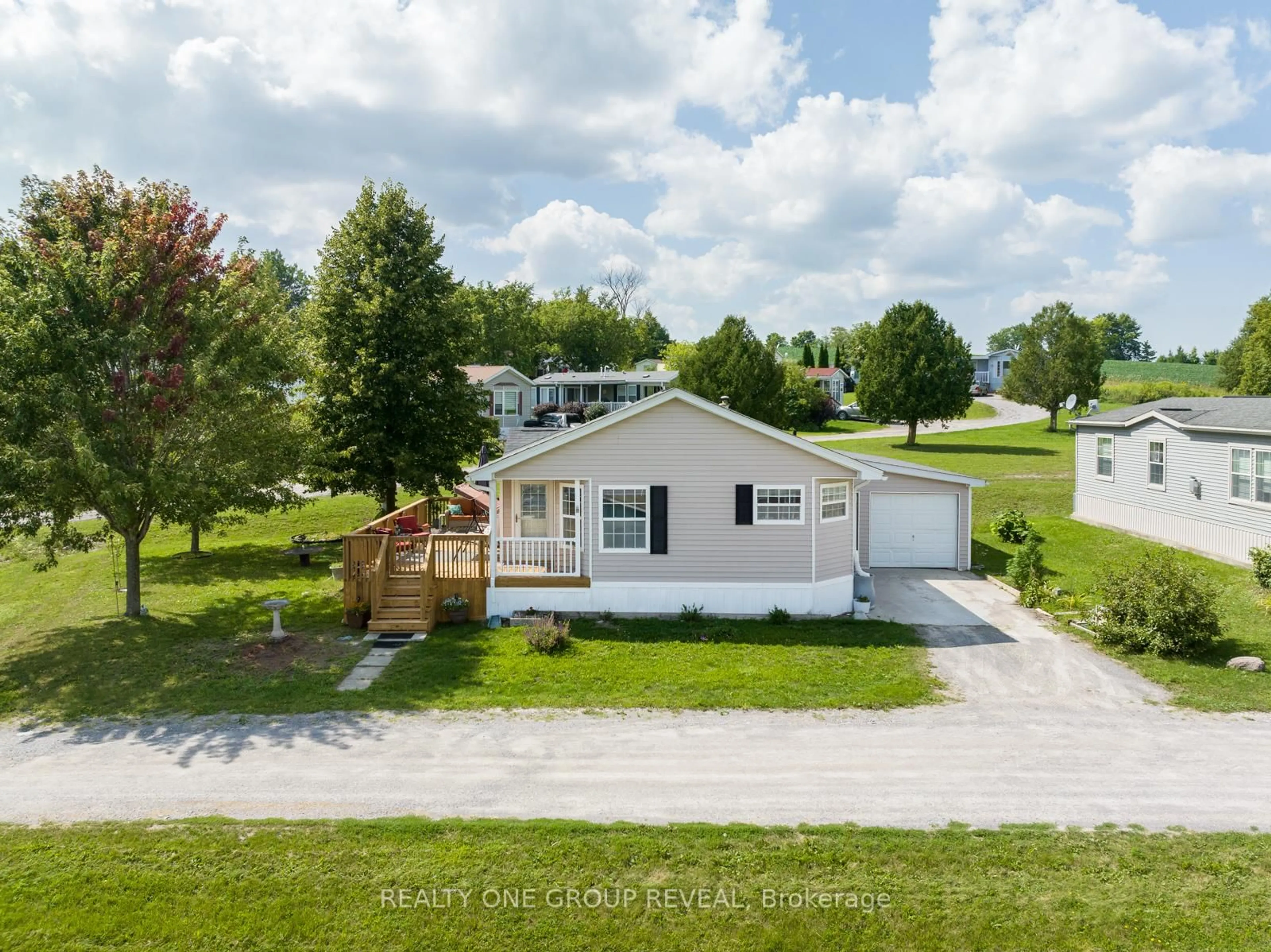 A pic from outside/outdoor area/front of a property/back of a property/a pic from drone, water/lake/river/ocean view for 152 Concession Road 11 Rd #37, Trent Hills Ontario K0L 1Y0
