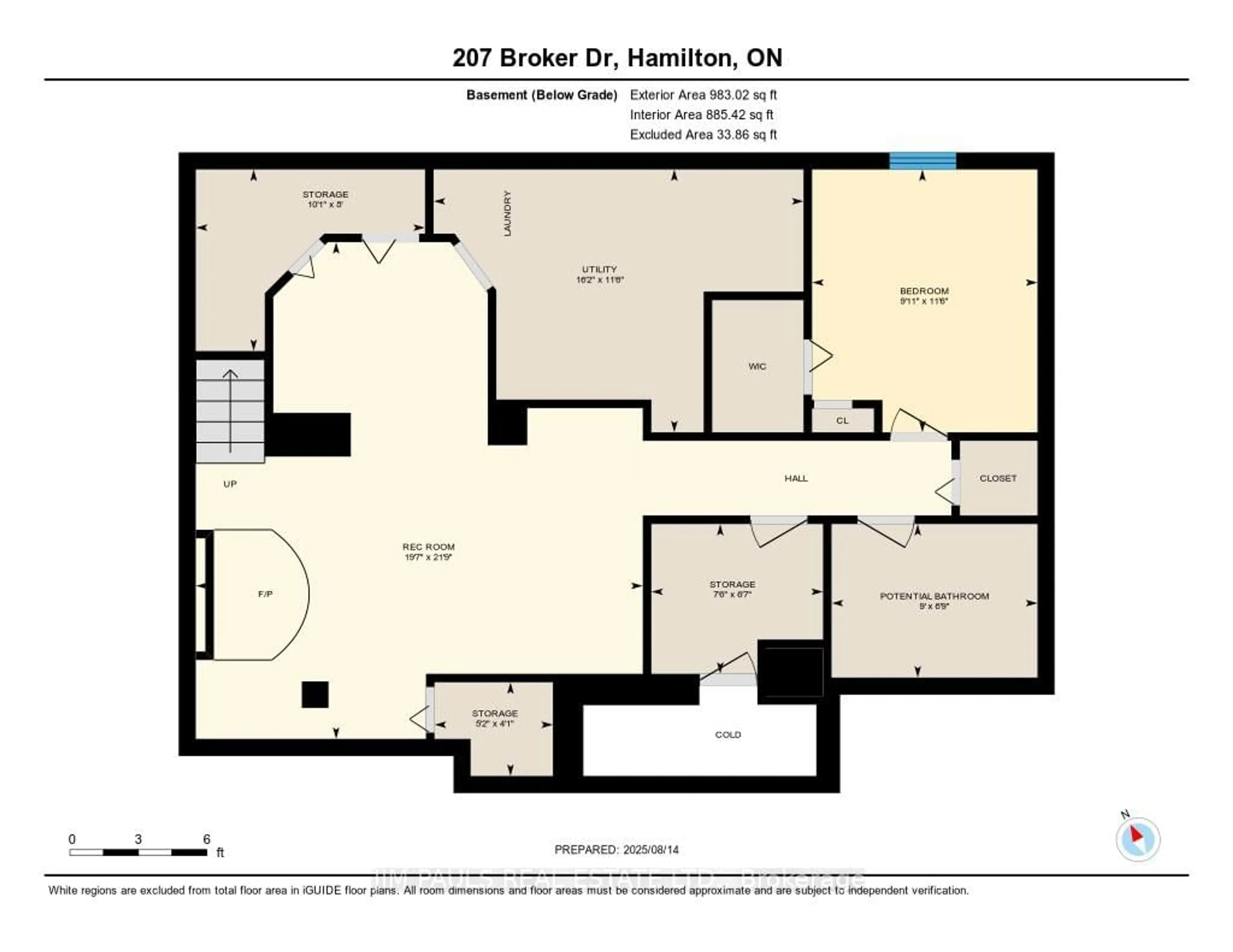Floor plan for 207 Broker Dr, Hamilton Ontario L8T 2C3