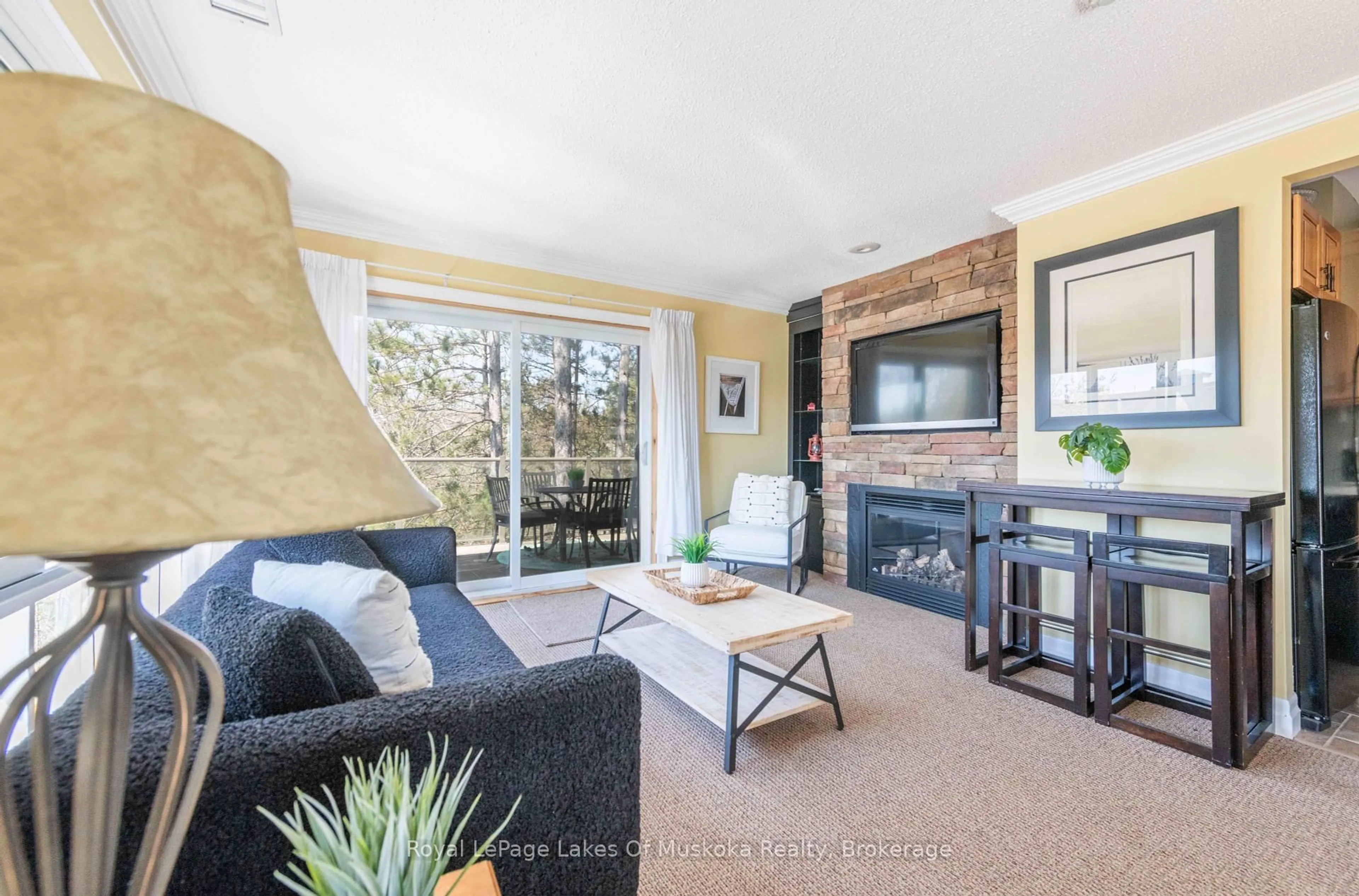 Living room with furniture, unknown for 29 Deerhurst Tennisview Dr #301, Huntsville Ontario P1H 1A9