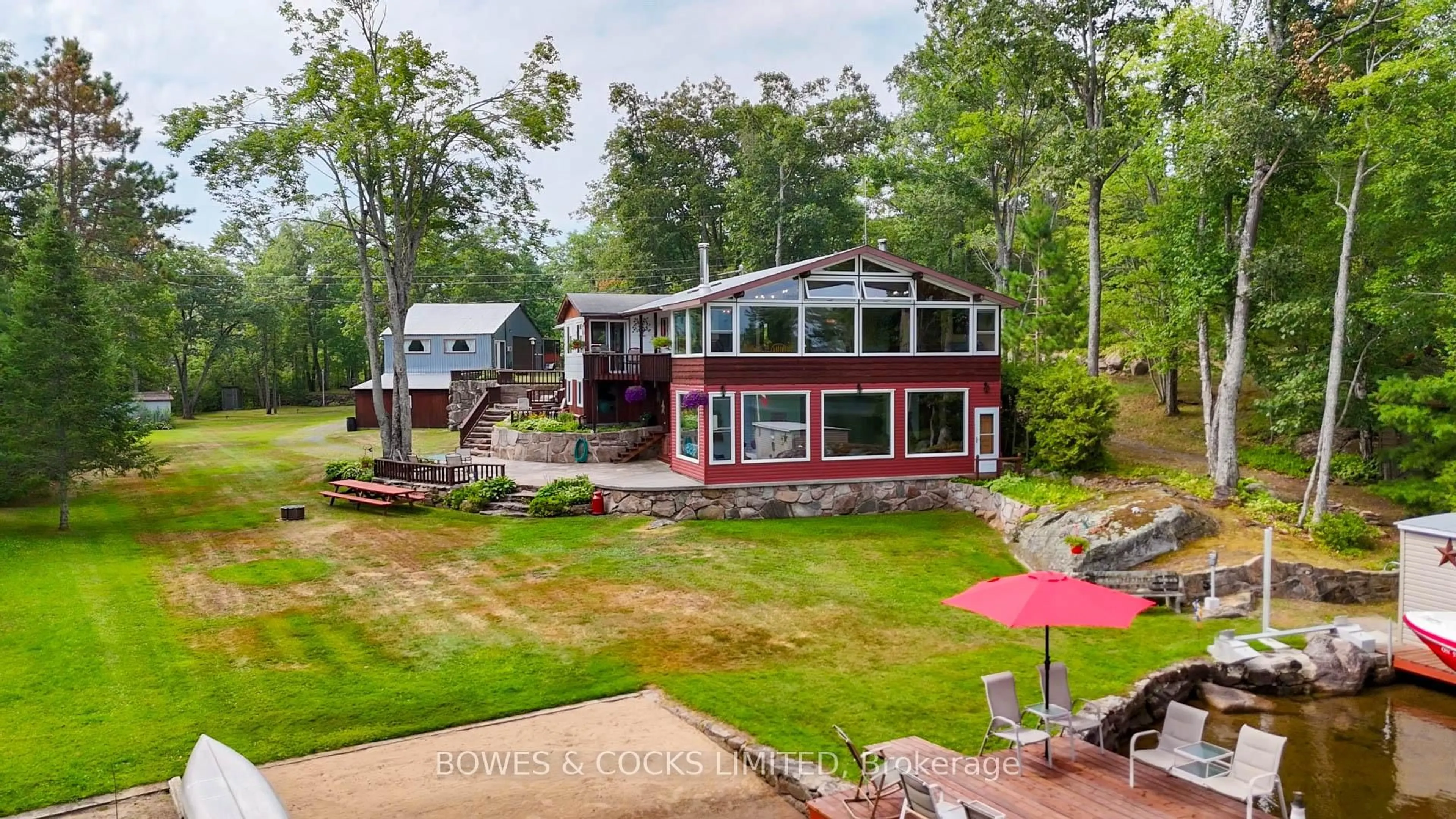 A pic from outside/outdoor area/front of a property/back of a property/a pic from drone, water/lake/river/ocean view for 4 Fire Route 83B, Havelock-Belmont-Methuen Ontario K0L 1Z0