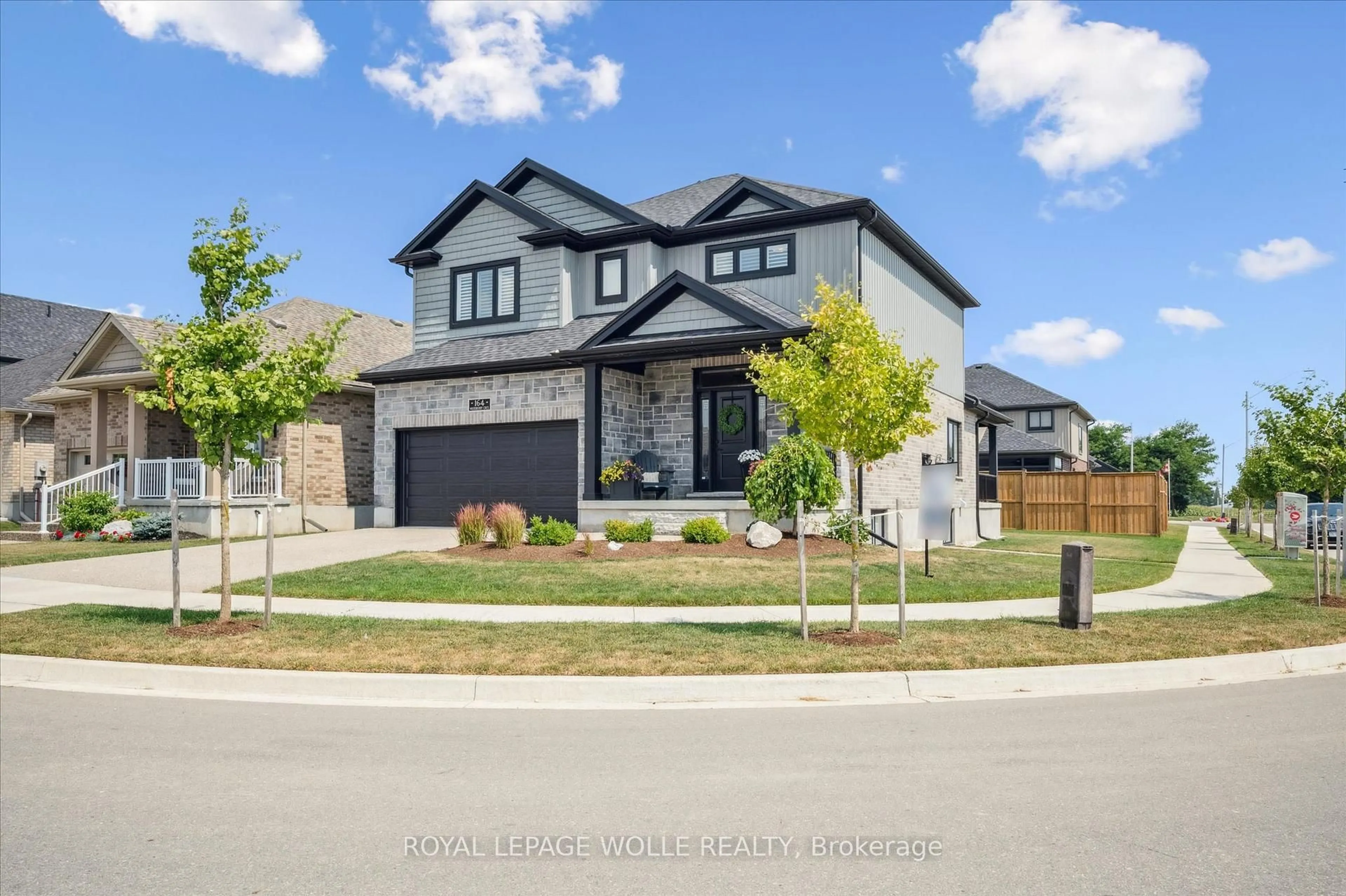 Home with brick exterior material, street for 164 Woodberry Cres, Woolwich Ontario N3B 0E4