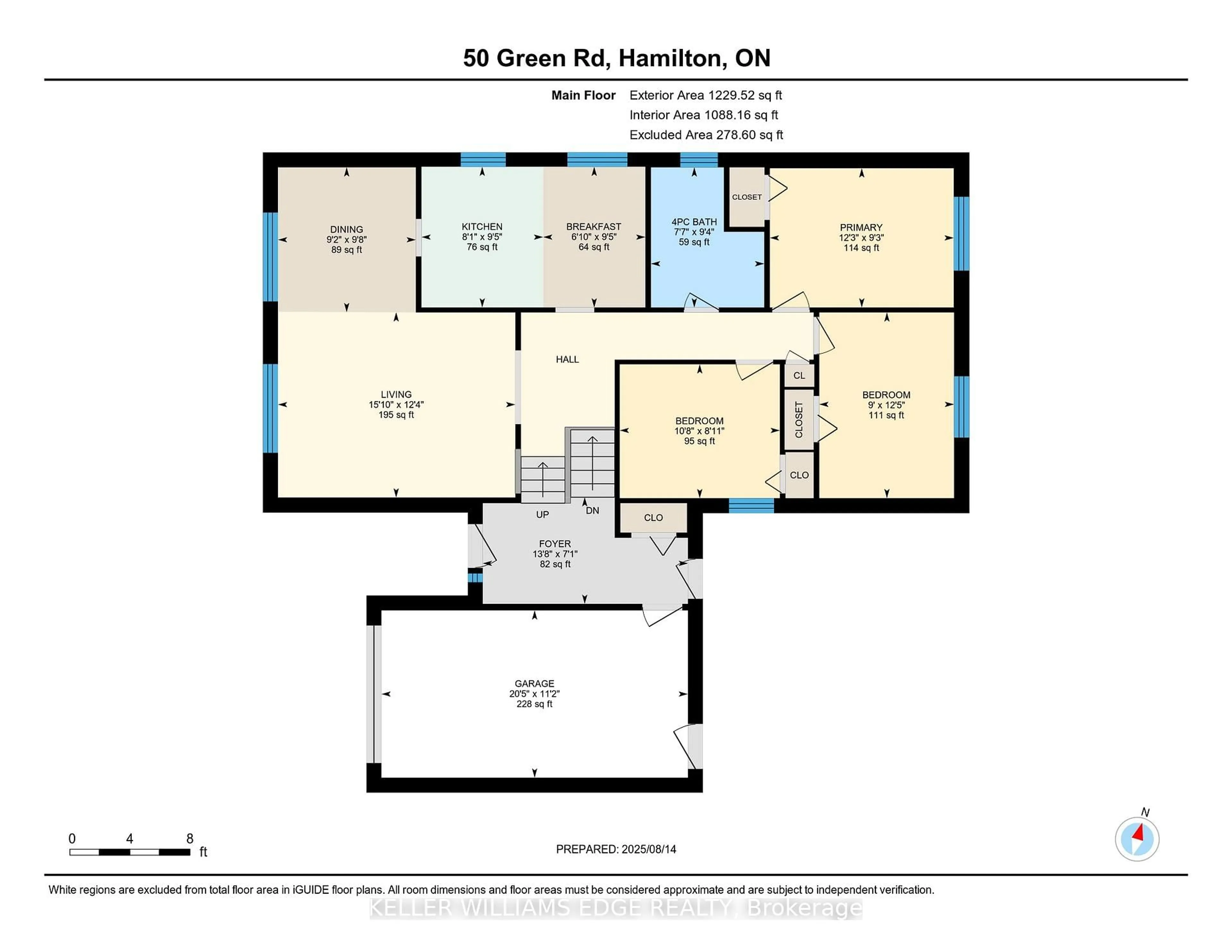 Floor plan for 50 Green Rd, Hamilton Ontario L8G 3A1