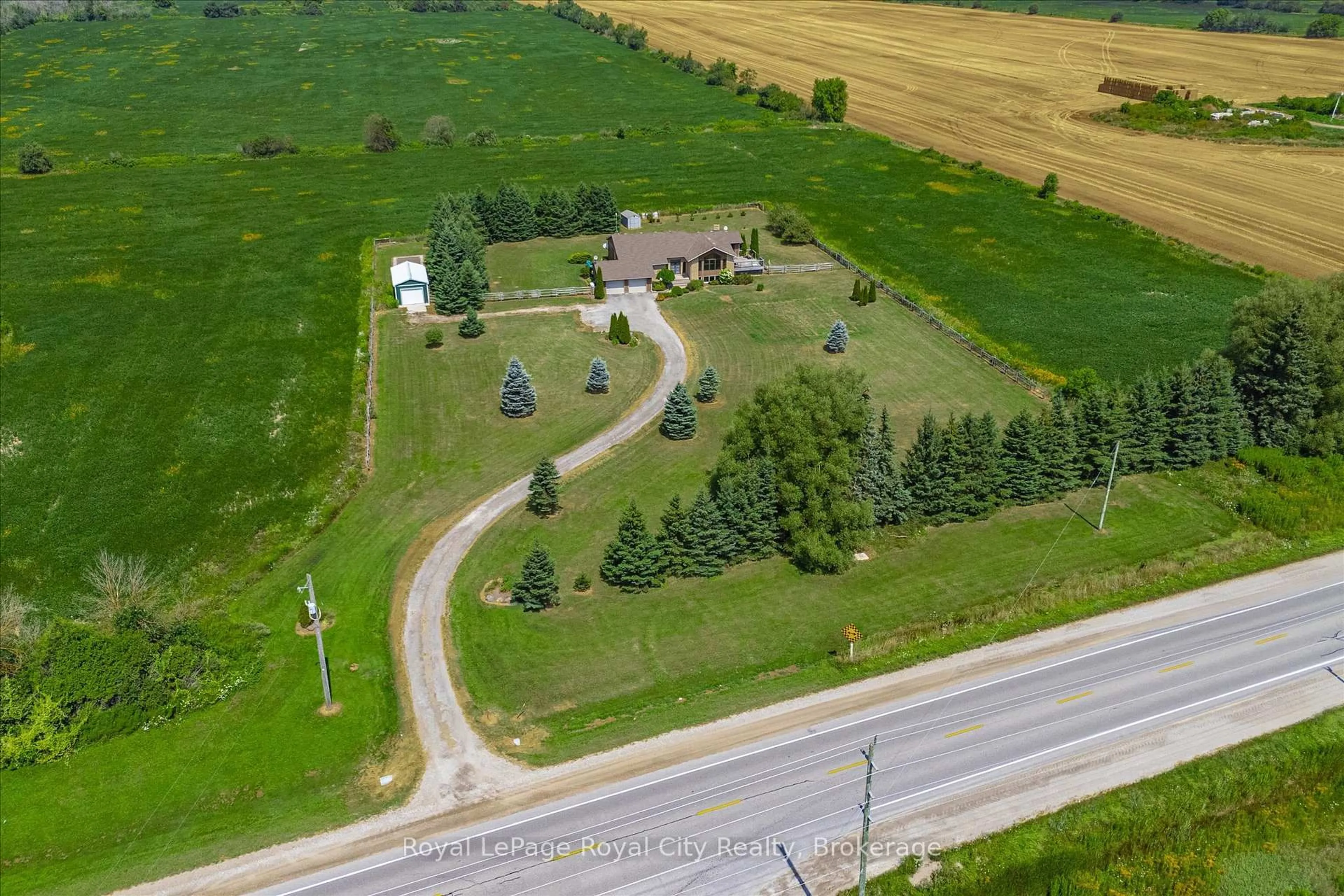 A pic from outside/outdoor area/front of a property/back of a property/a pic from drone, street for 202269 County Road 109 Rd, East Luther Grand Valley Ontario L9W 0P9