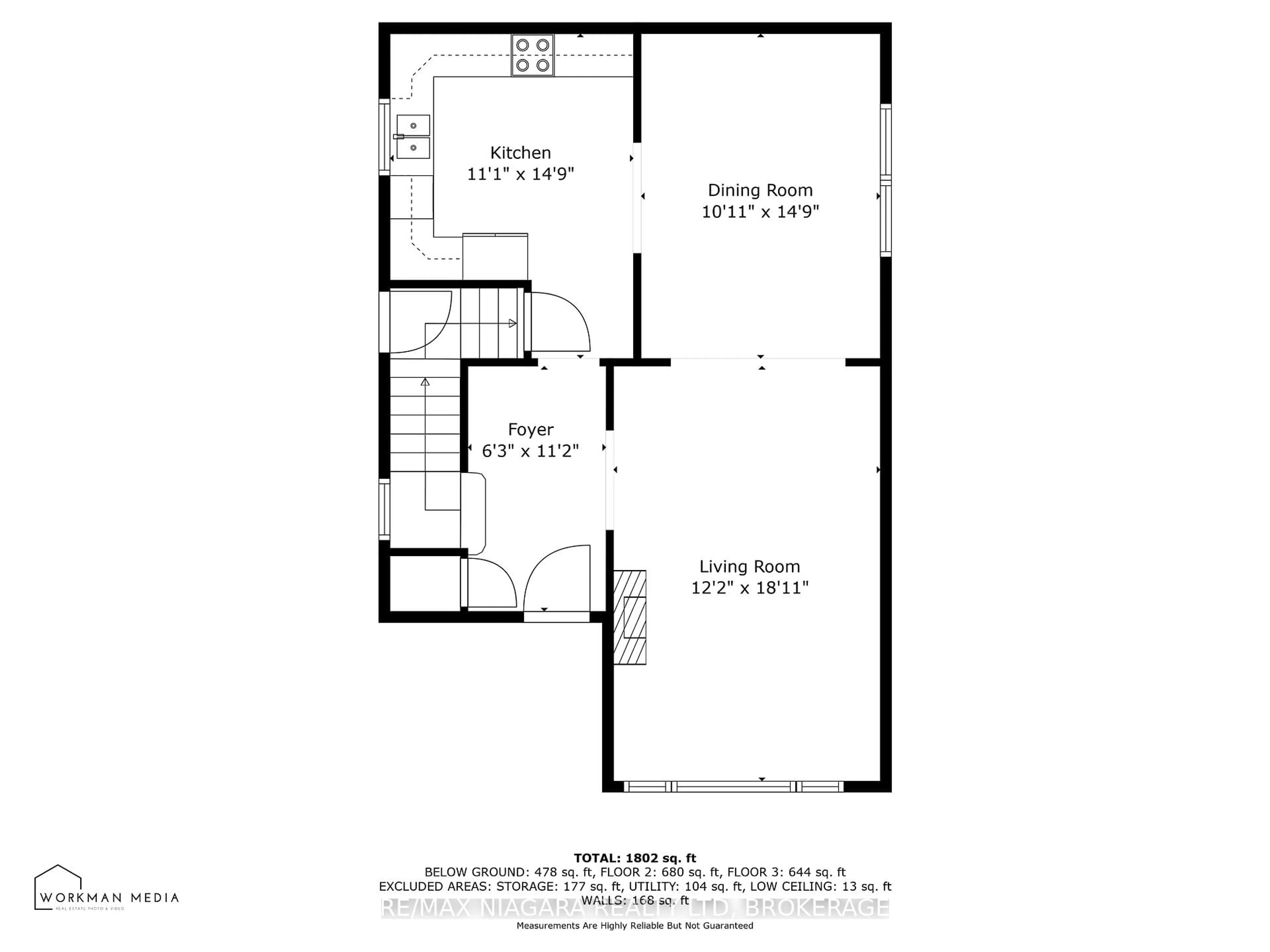 Floor plan for 4534 Fourth Ave, Niagara Falls Ontario L2E 4N6