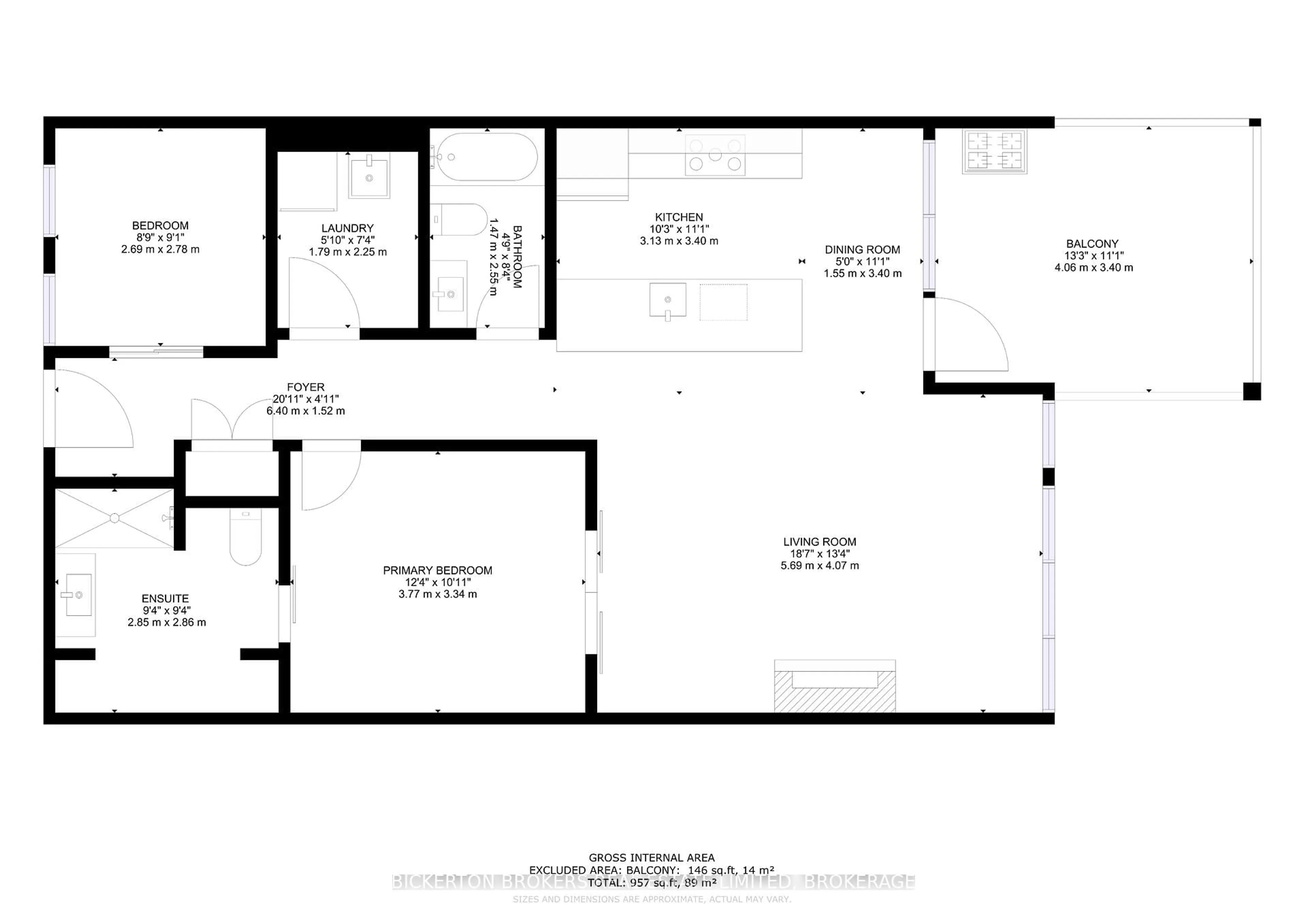 Floor plan for 130 Water St #406, Gananoque Ontario K7G 0A8