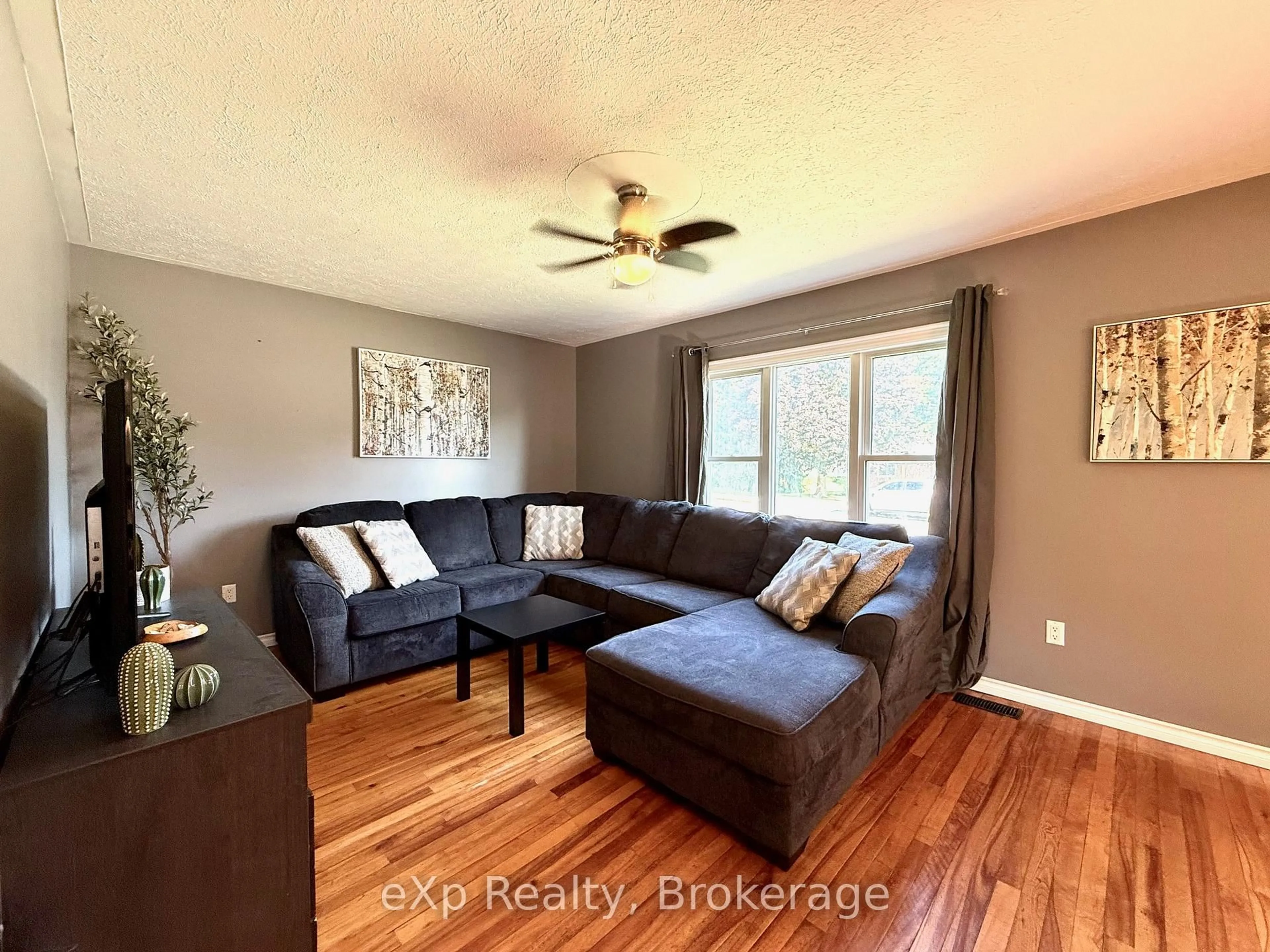 Living room with furniture, wood/laminate floor for 211 Elgin St, Brockton Ontario N0G 2V0