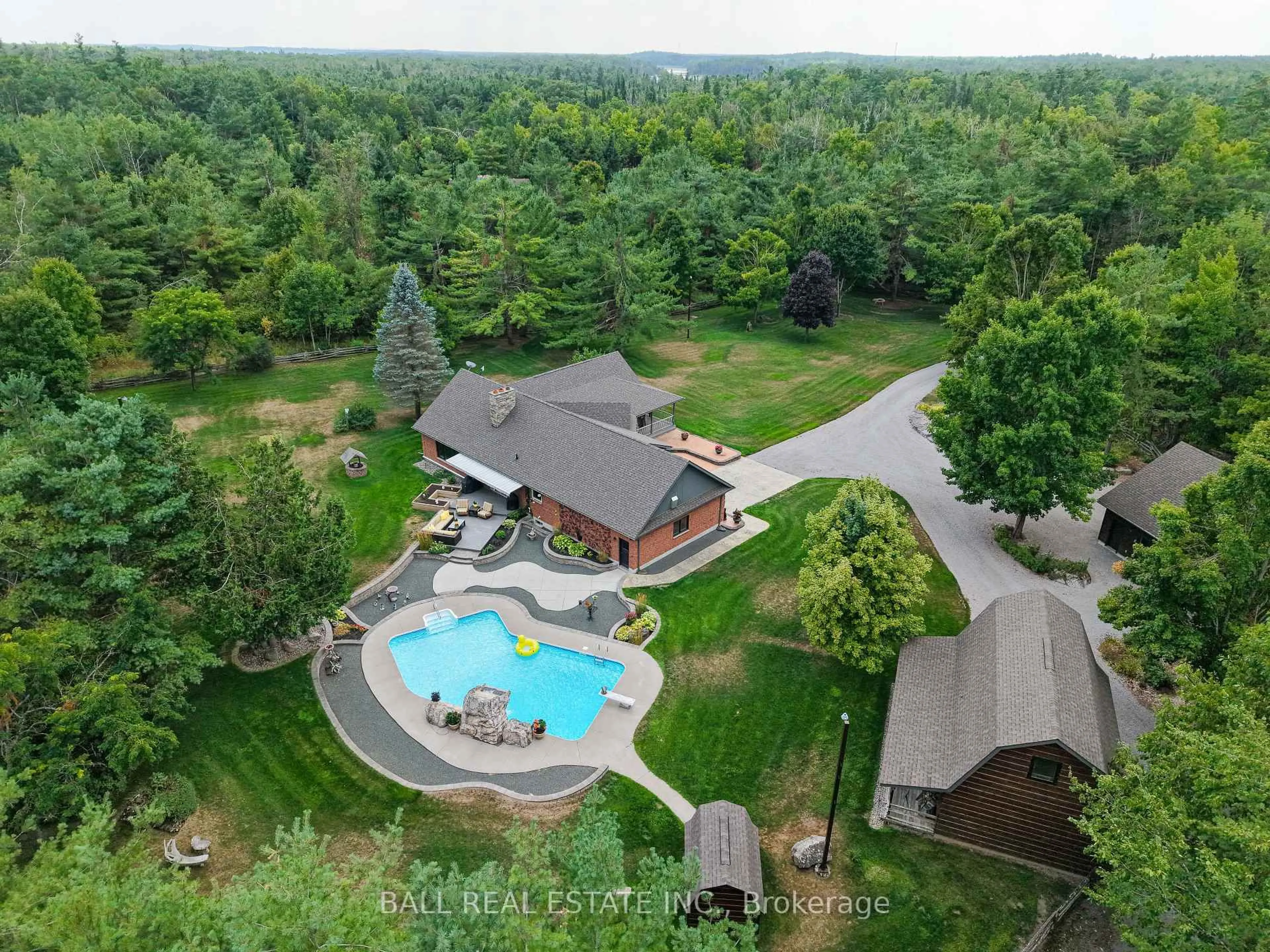A pic from outside/outdoor area/front of a property/back of a property/a pic from drone, unknown for 110 Grantsville Tr, Trent Lakes Ontario K0L 1J0