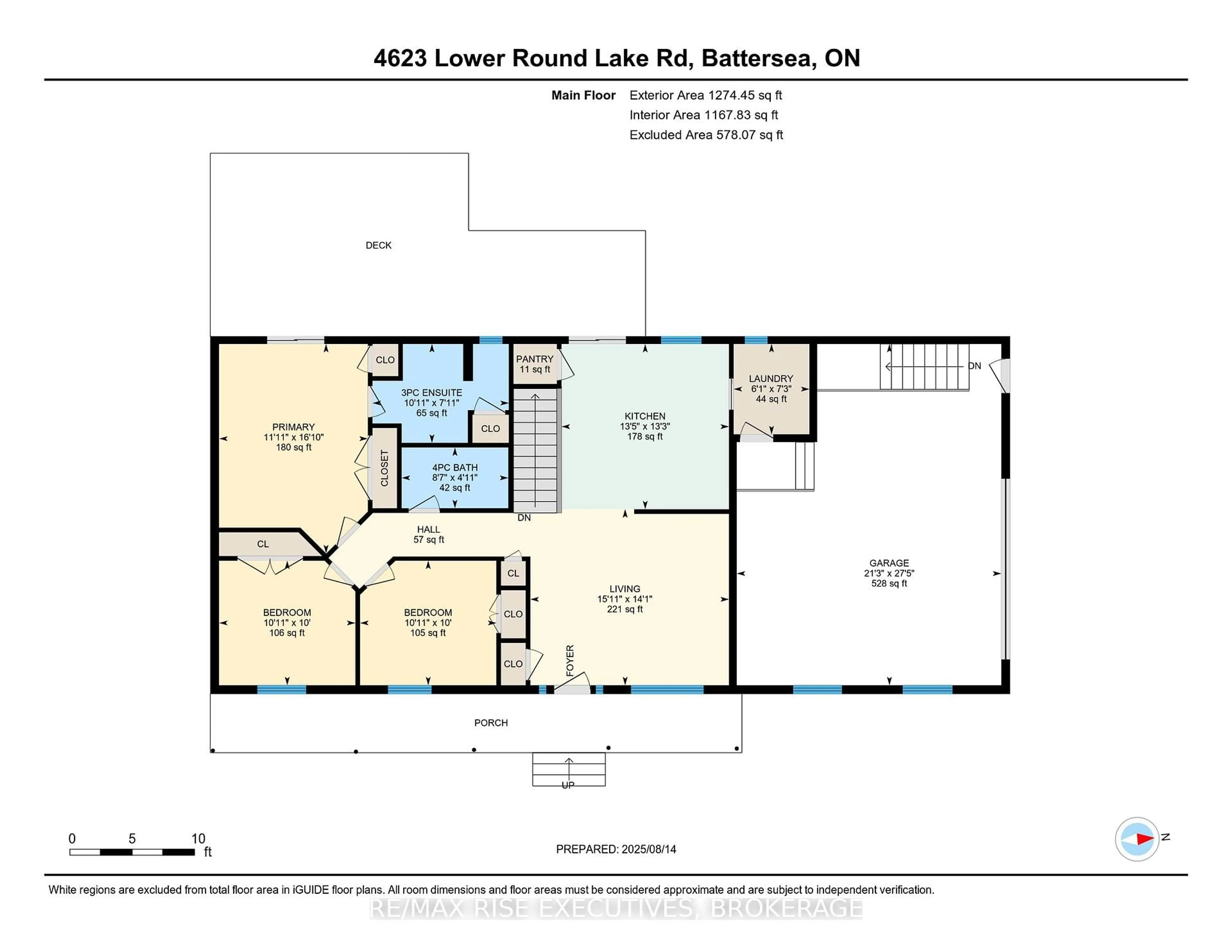 Floor plan for 4623 Lower Round Lake Rd, Battersea Ontario K0H 1H0