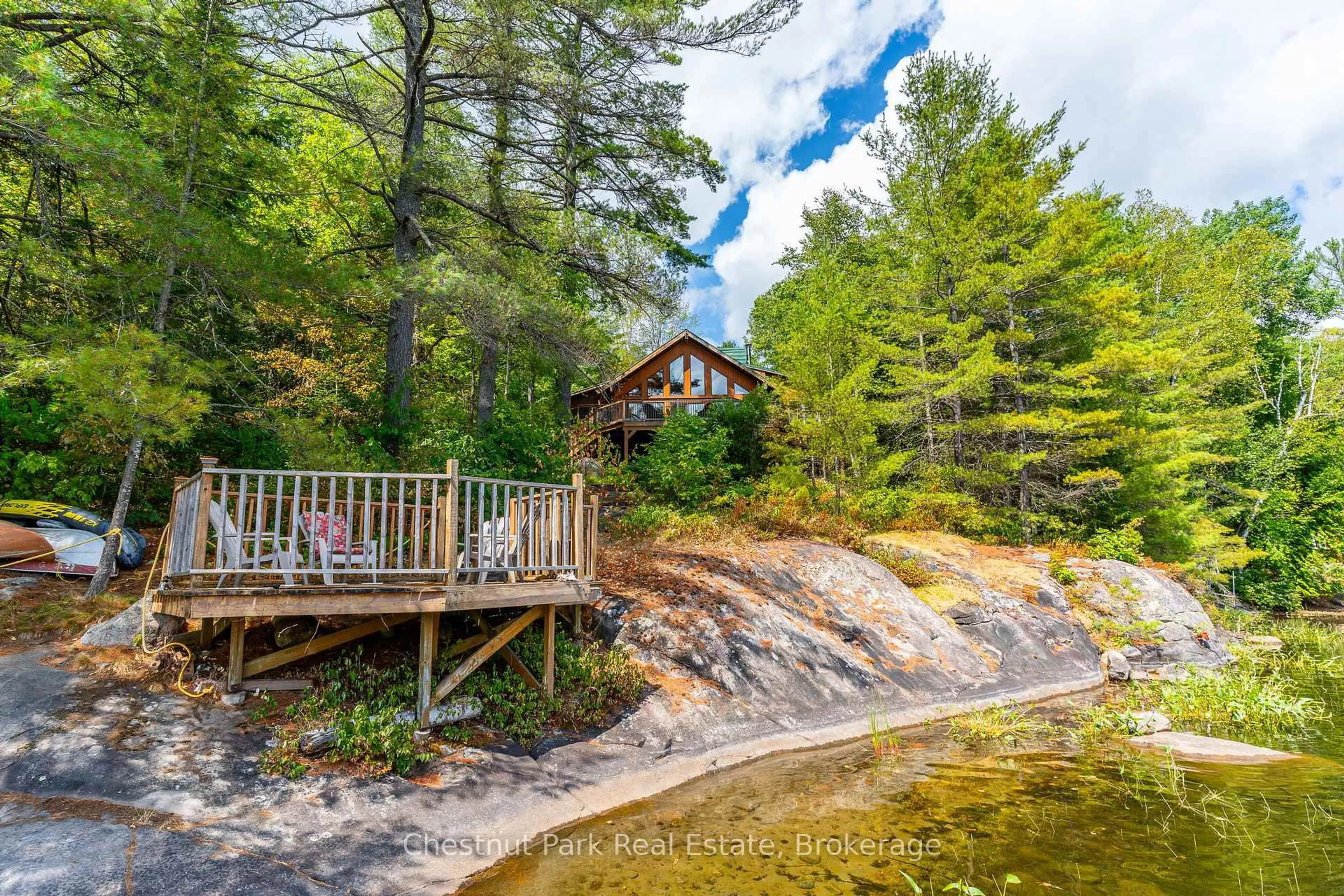 Patio, water/lake/river/ocean view for 1199 Camp Wheeler Lane, Algonquin Highlands Ontario K0M 1J2
