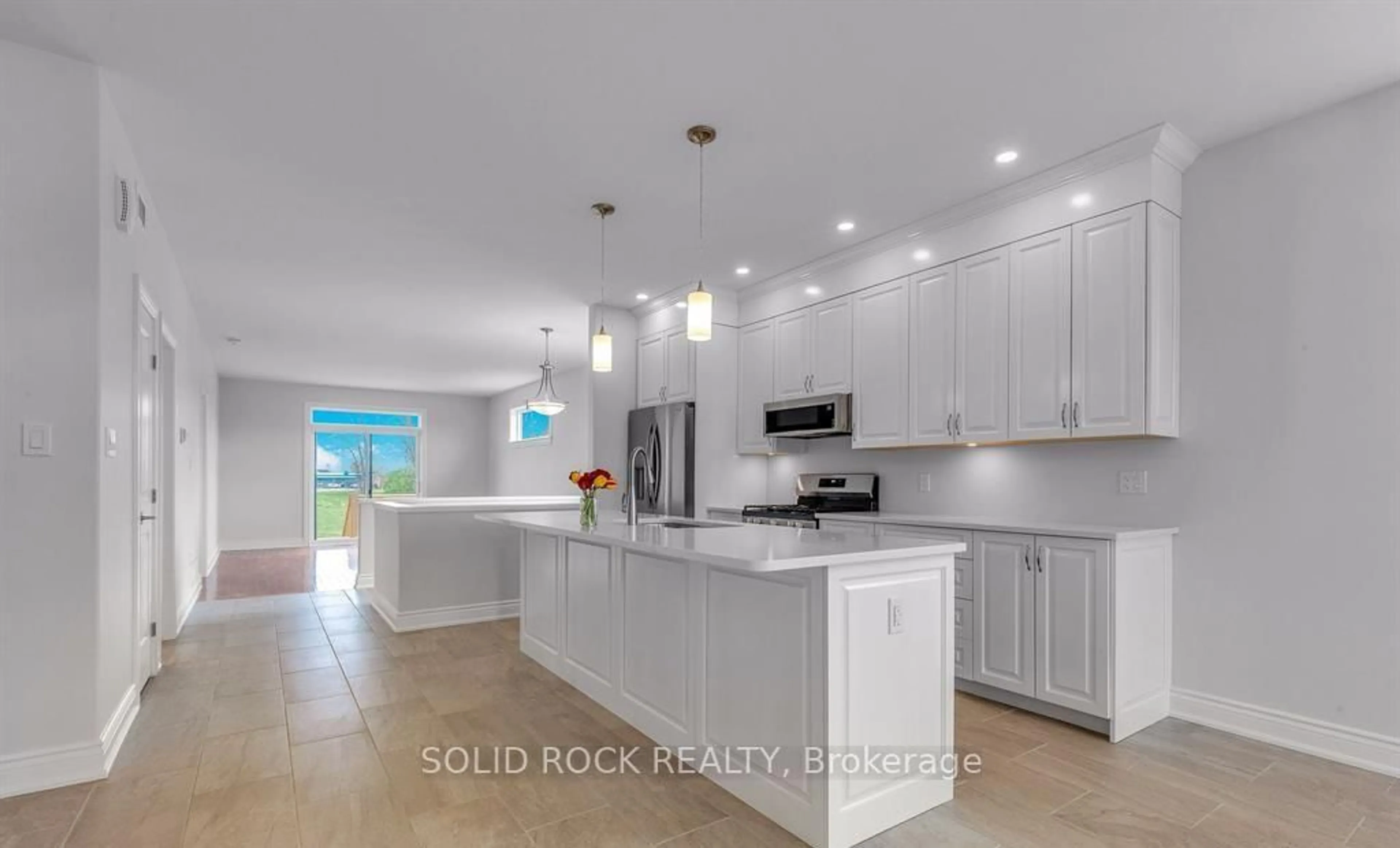 Open concept kitchen, ceramic/tile floor for 9 Billings Ave, South Dundas Ontario K0E 1K0