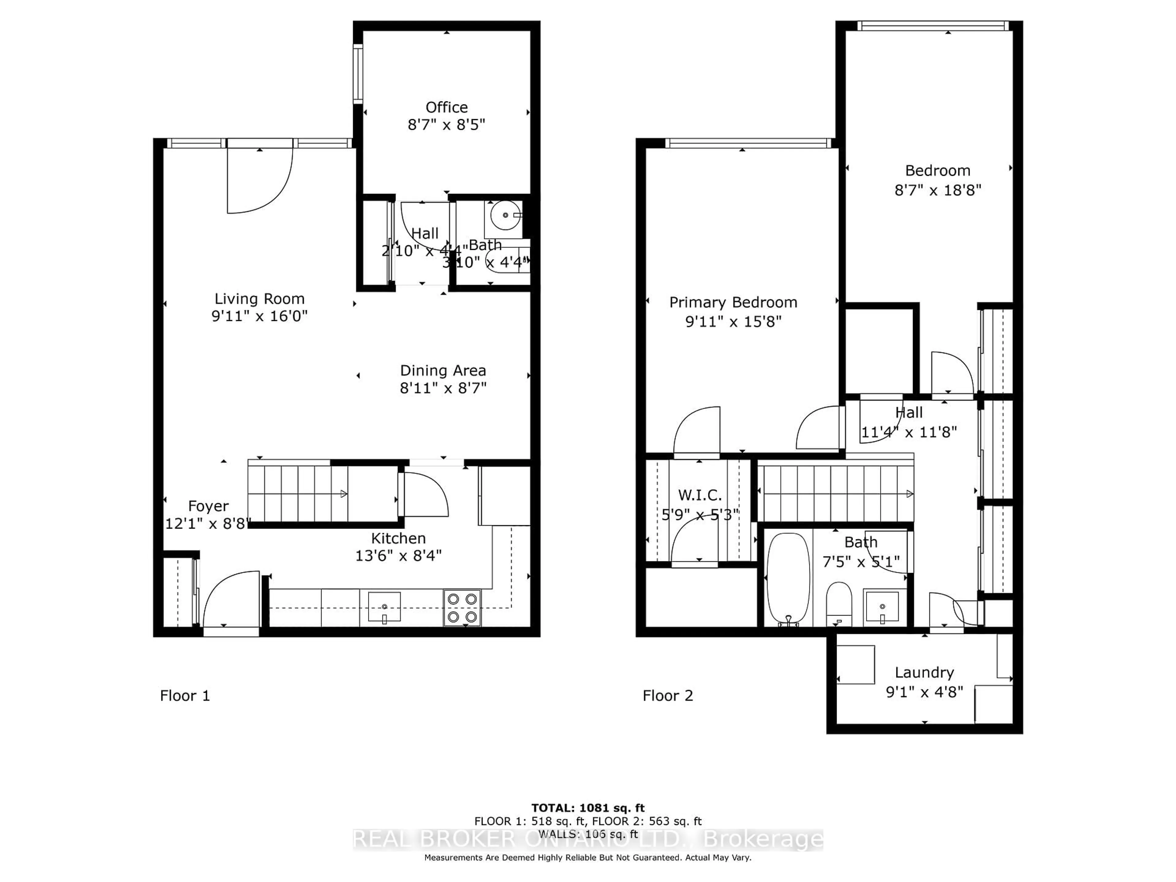 Floor plan for 36 Hayhurst Rd #126, Brantford Ontario N3R 6Y9
