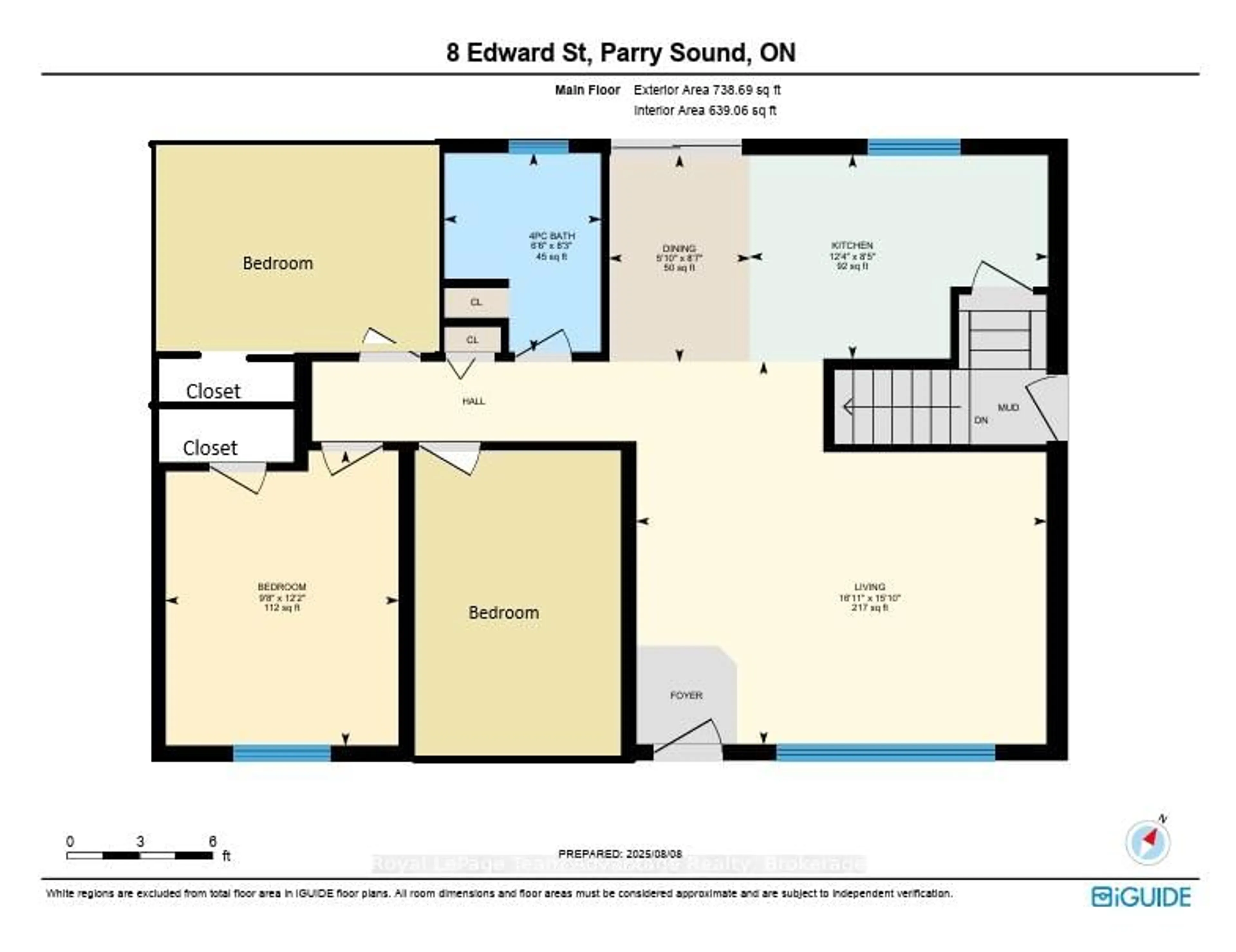 Floor plan for 8 Edward St, Parry Sound Ontario P2A 2W4