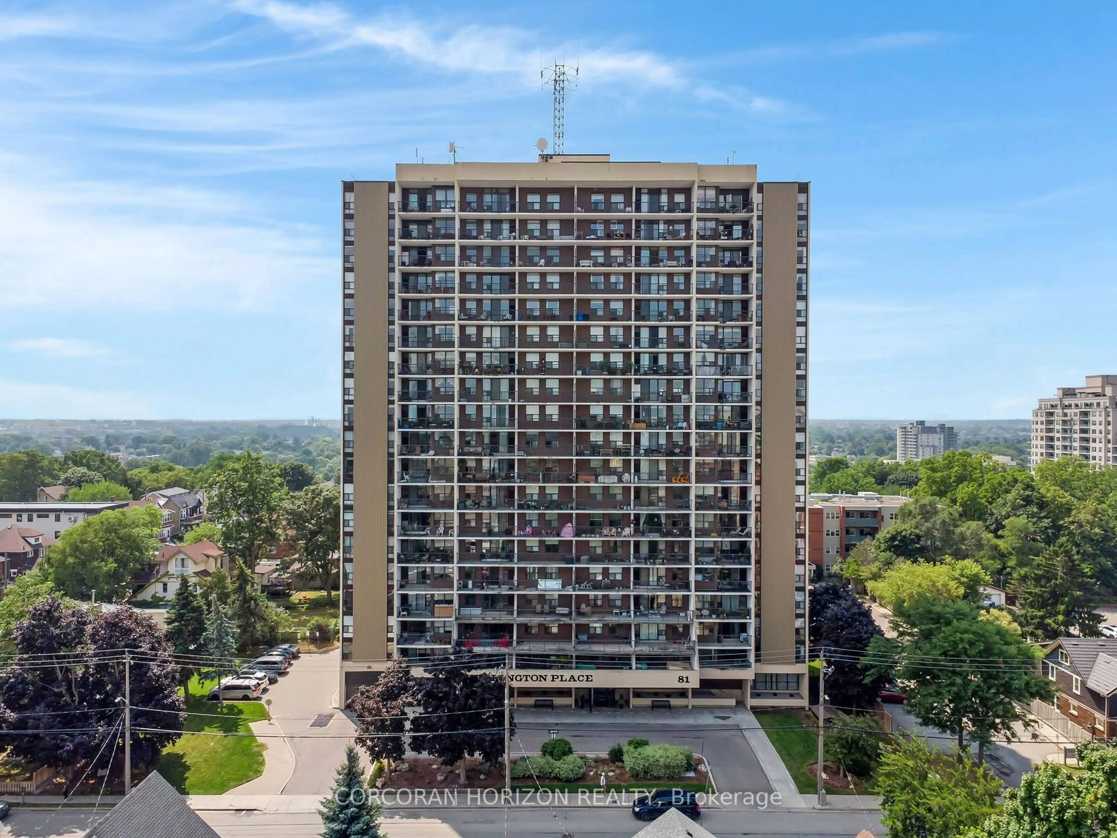 A pic from outside/outdoor area/front of a property/back of a property/a pic from drone, building for 81 Church St #1104, Kitchener Ontario N2G 4M1