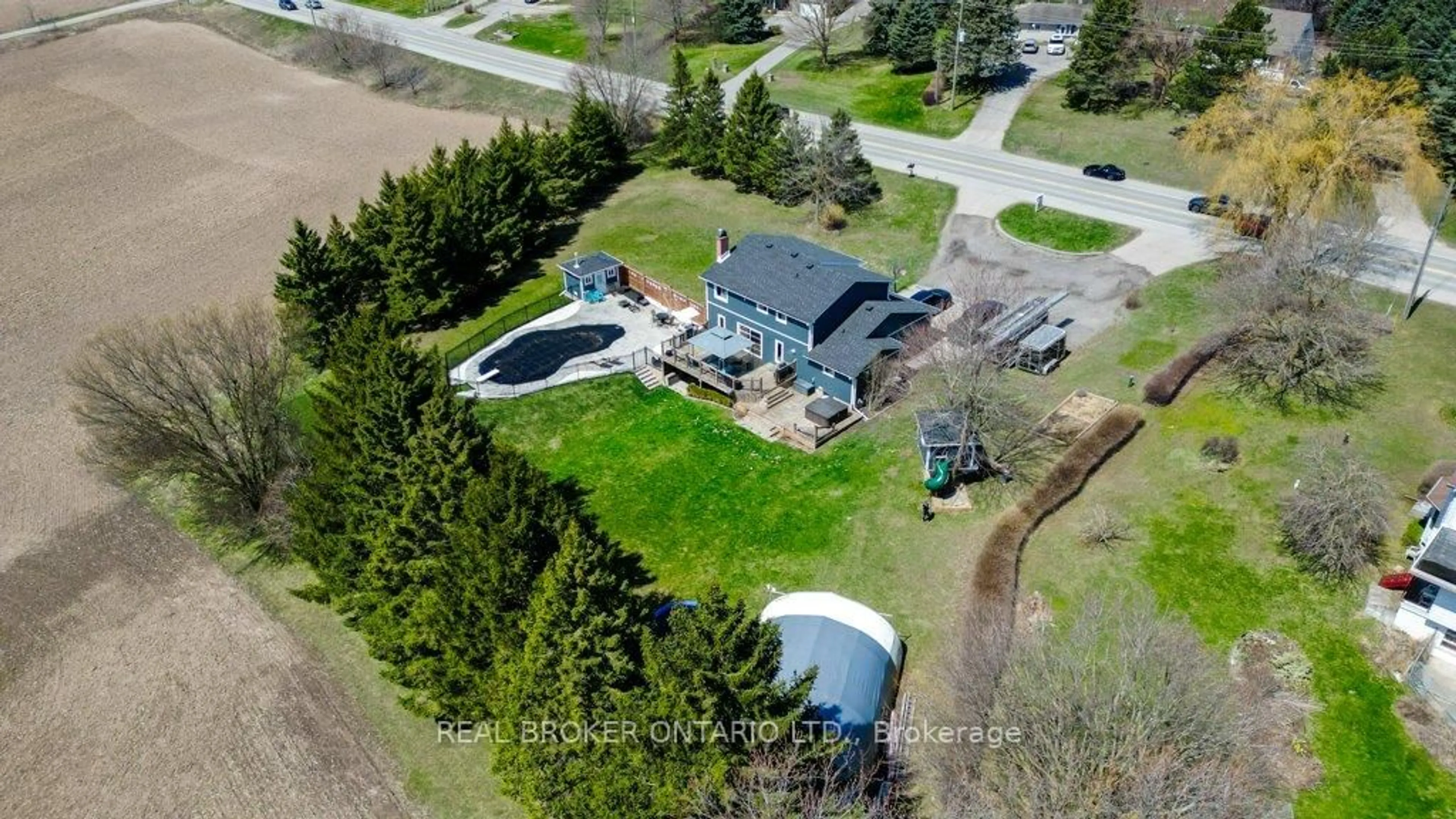 A pic from outside/outdoor area/front of a property/back of a property/a pic from drone, street for 2305 Snyders Rd, Wilmot Ontario N0B 2H0