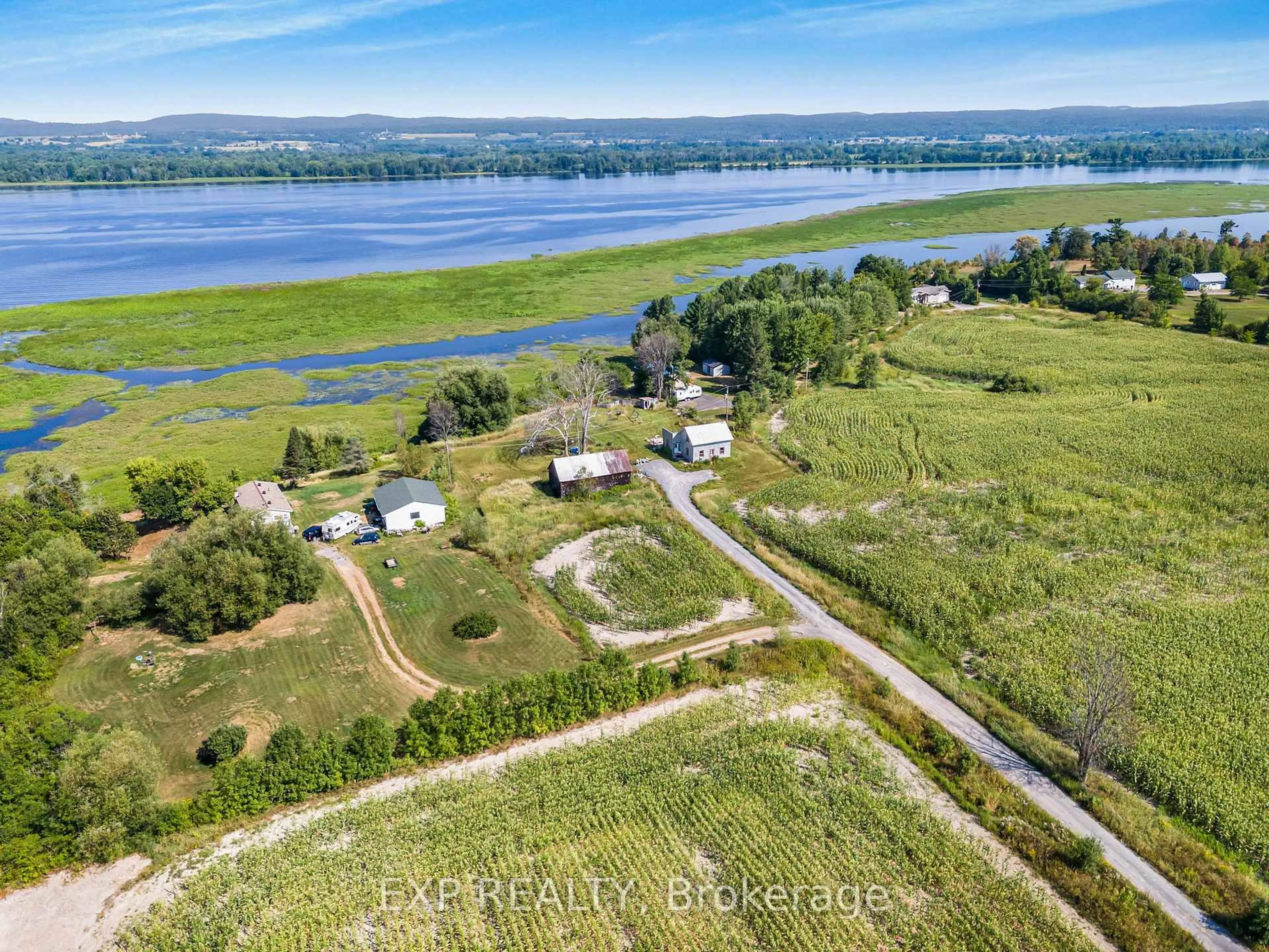 A pic from outside/outdoor area/front of a property/back of a property/a pic from drone, water/lake/river/ocean view for 2371 1 Concession Rd, Alfred and Plantagenet Ontario K0B 1L0
