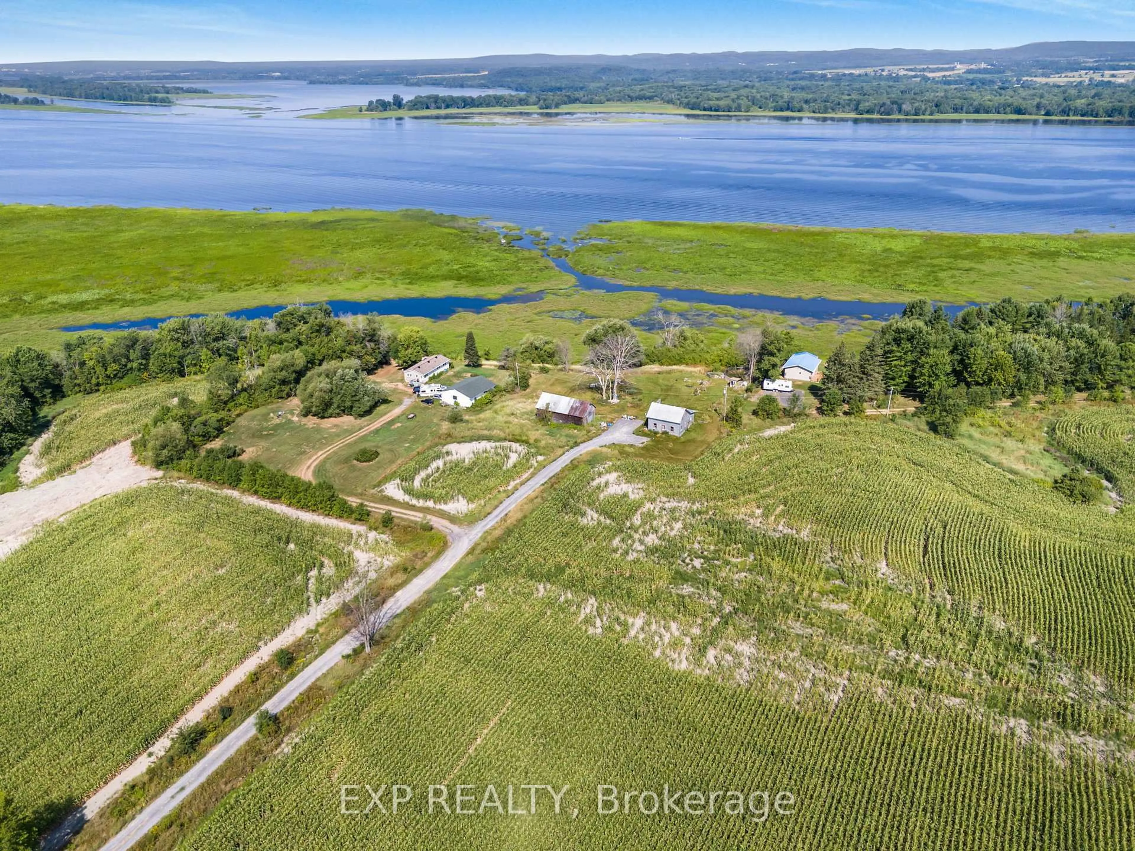 A pic from outside/outdoor area/front of a property/back of a property/a pic from drone, water/lake/river/ocean view for 2371 1 Concession Rd, Alfred and Plantagenet Ontario K0B 1L0