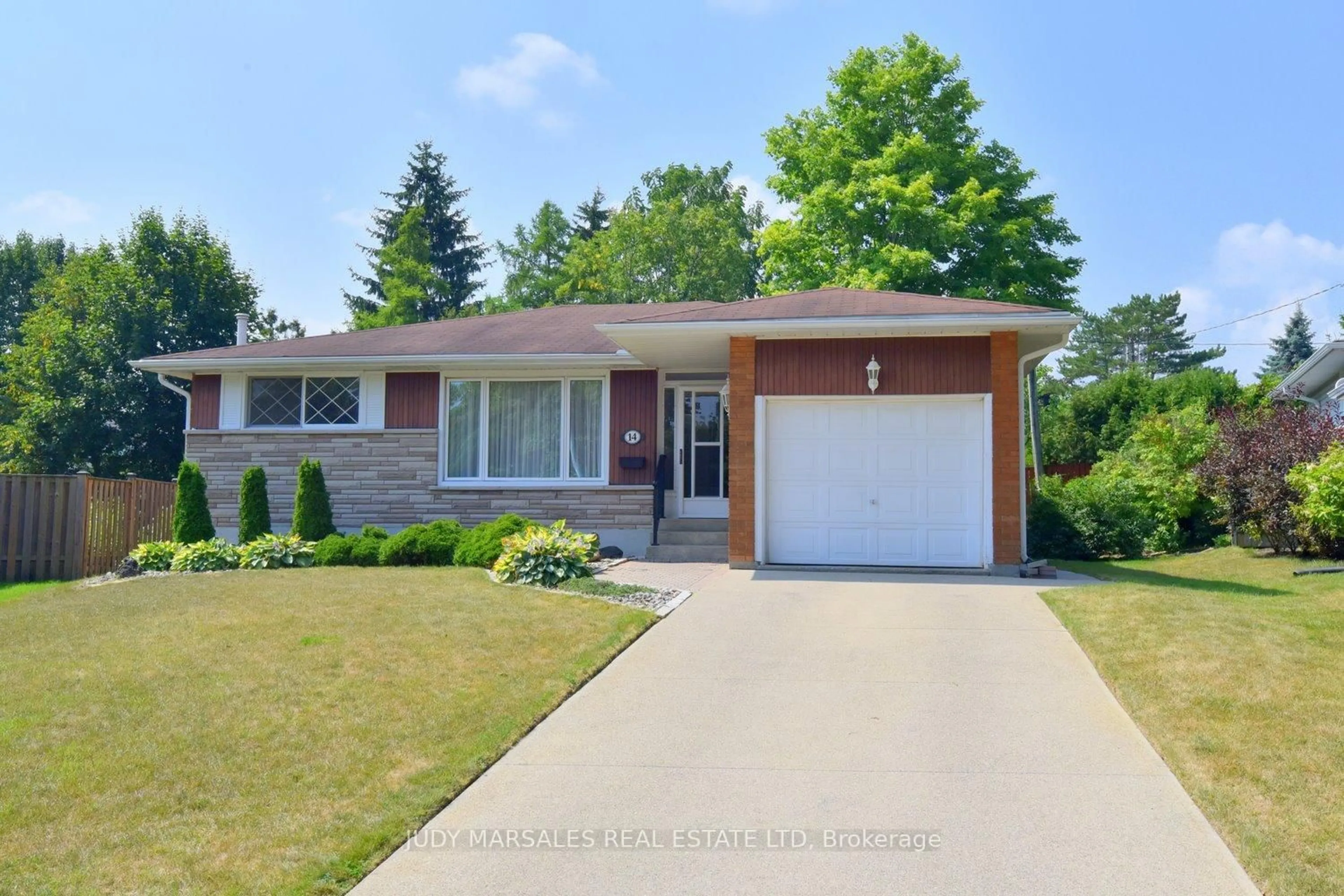 Home with brick exterior material, street for 14 Hilltop Pl, Hamilton Ontario L9H 3Y6