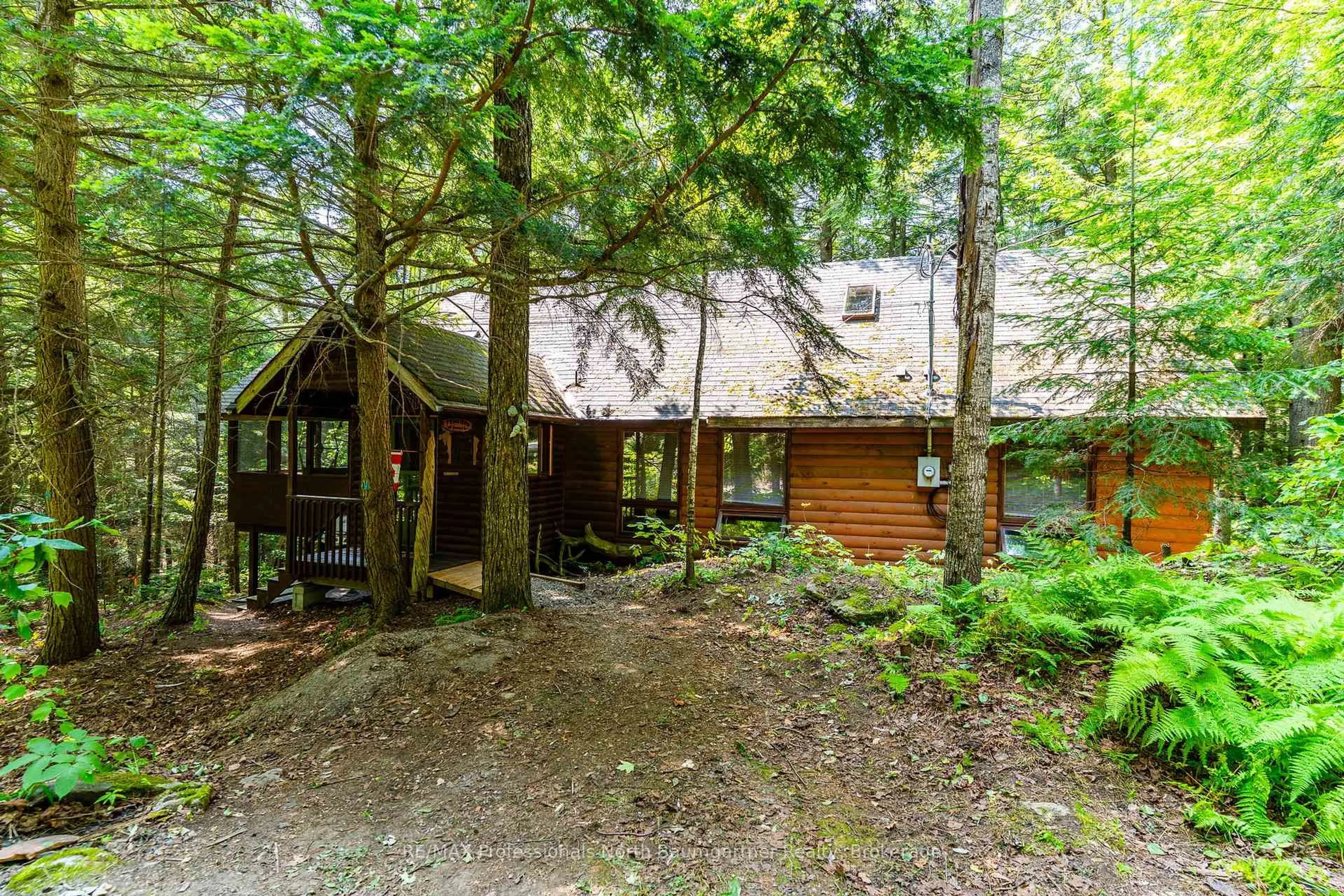 A pic from outside/outdoor area/front of a property/back of a property/a pic from drone, forest/trees view for 2772 Wilkinson Rd, Dysart et al Ontario K0M 1S0